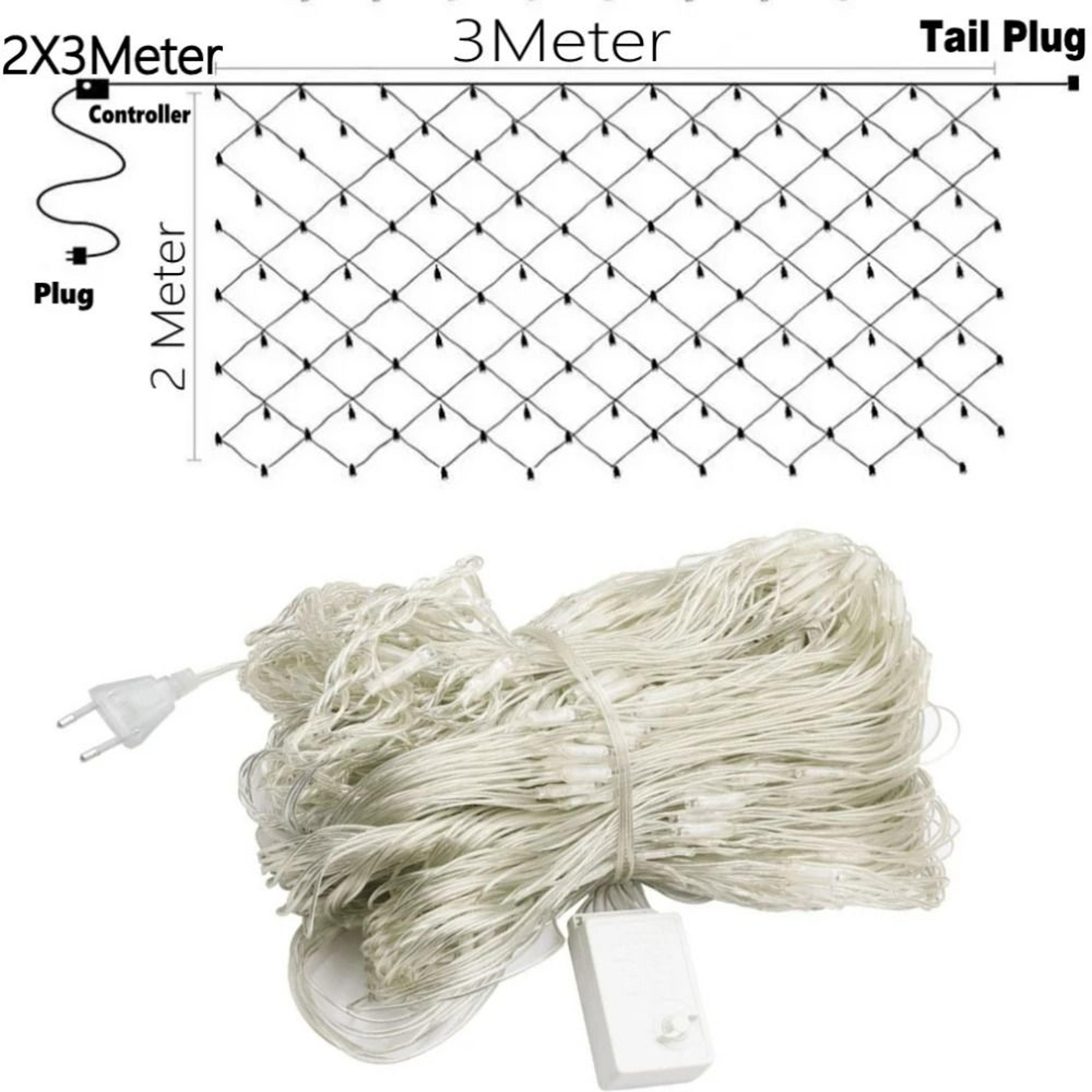 Outdoor LED Net Mesh Fairy String Lights PlugIn Eaves Garden Lights 4
