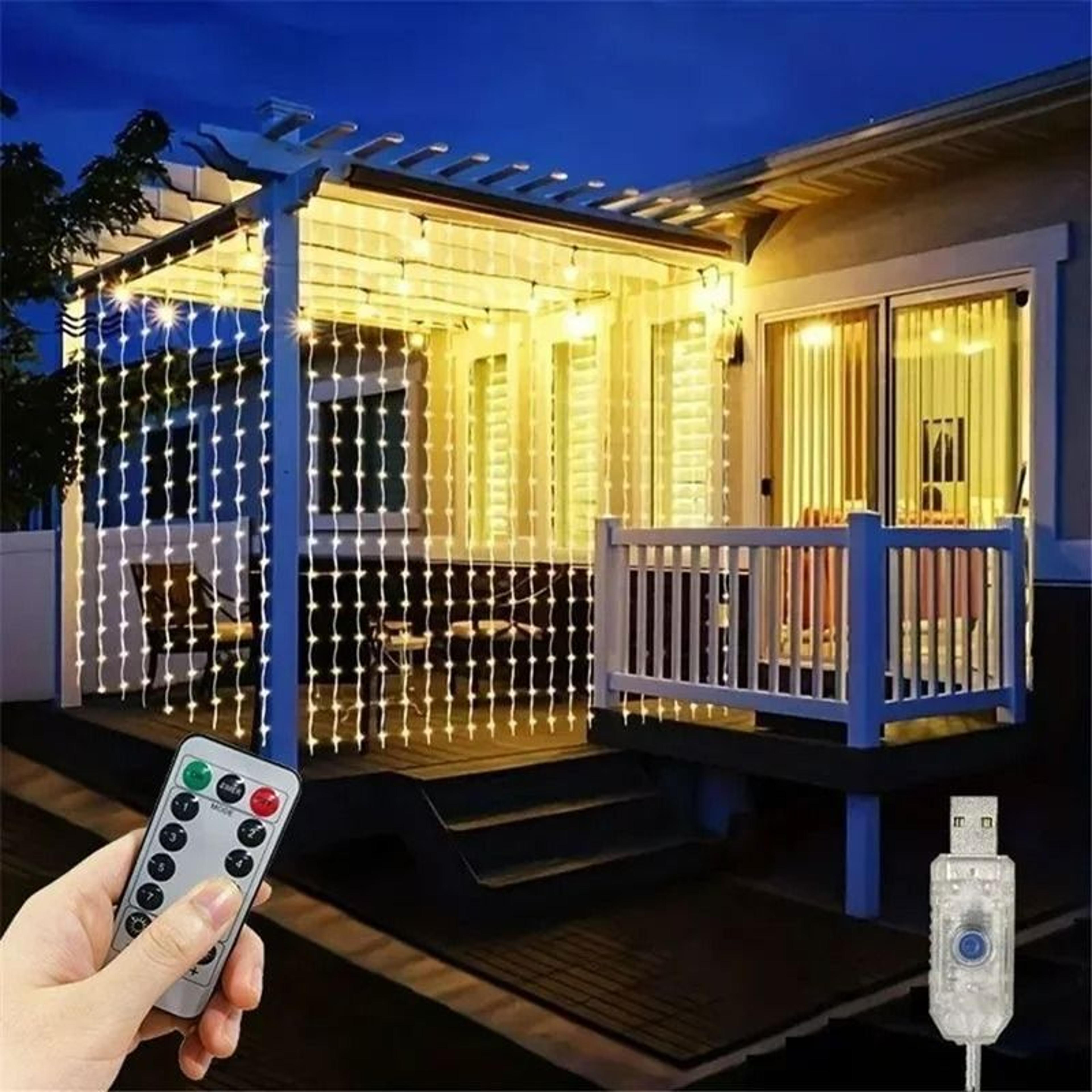 Ethereal Glow USB Window Wave Hanging LED Grid Lights 2