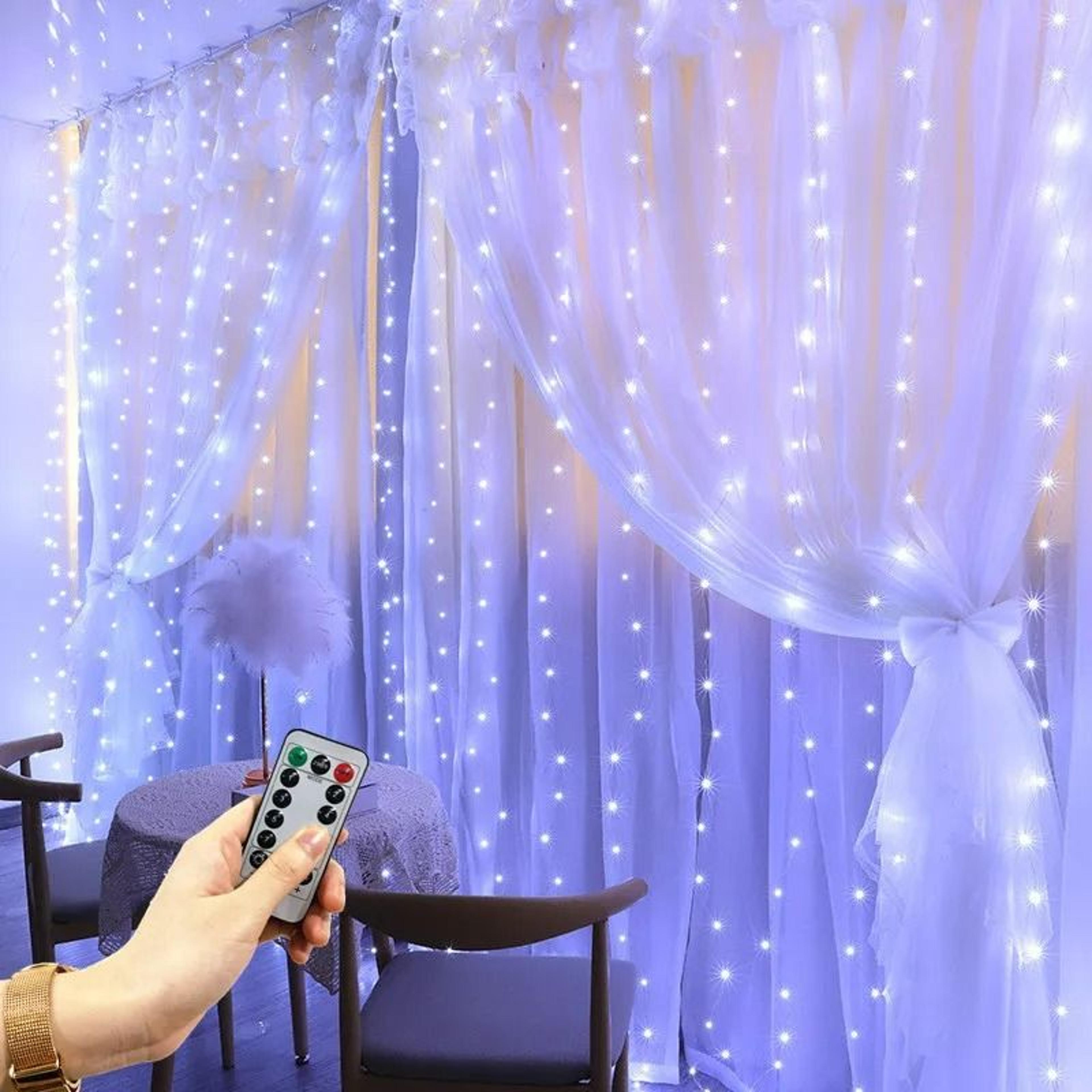 Elite Ambient Cascade Wave Wall LED Drapes Remote Control 6