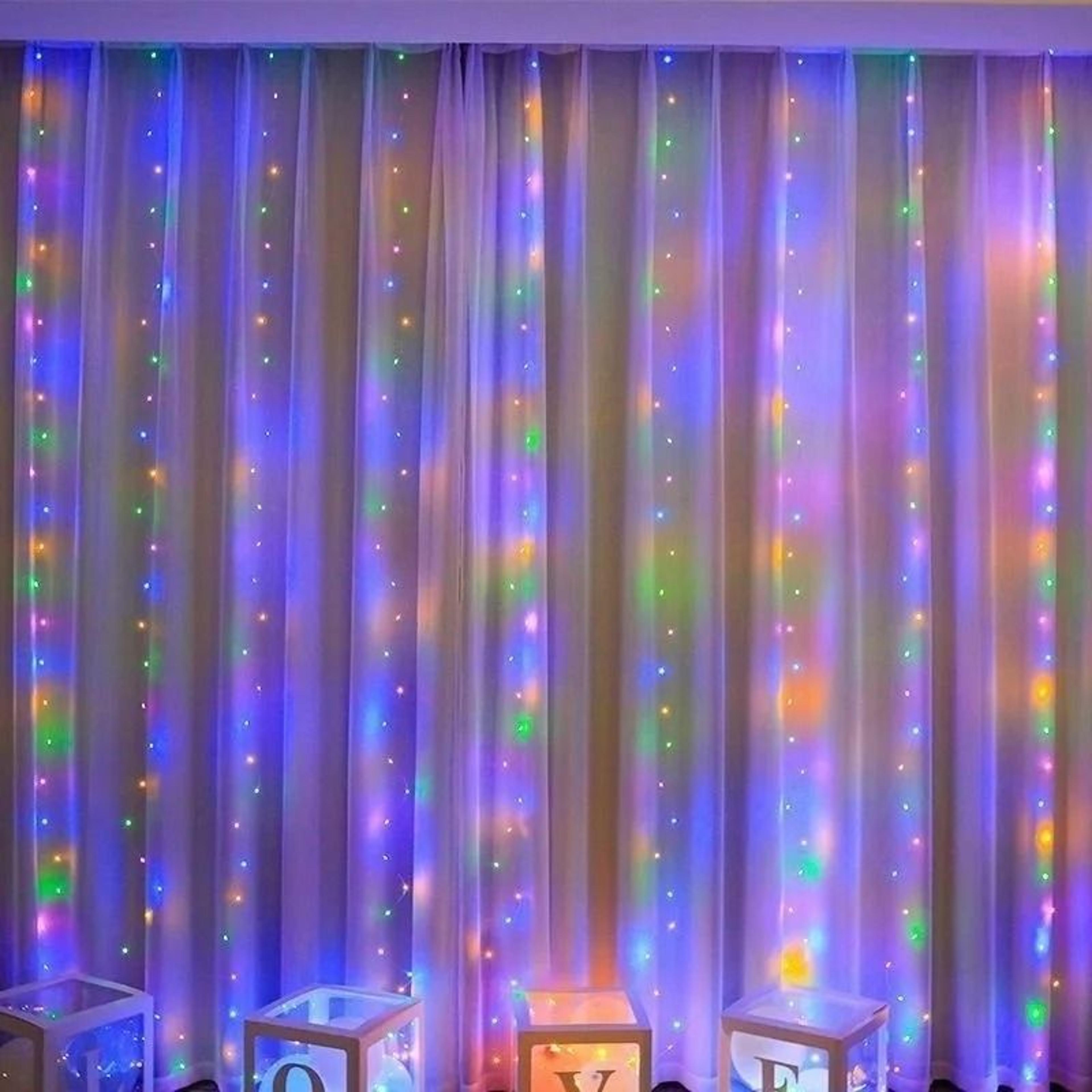 Window Glow Grid USB Hanging LED Tapestry Lights 7