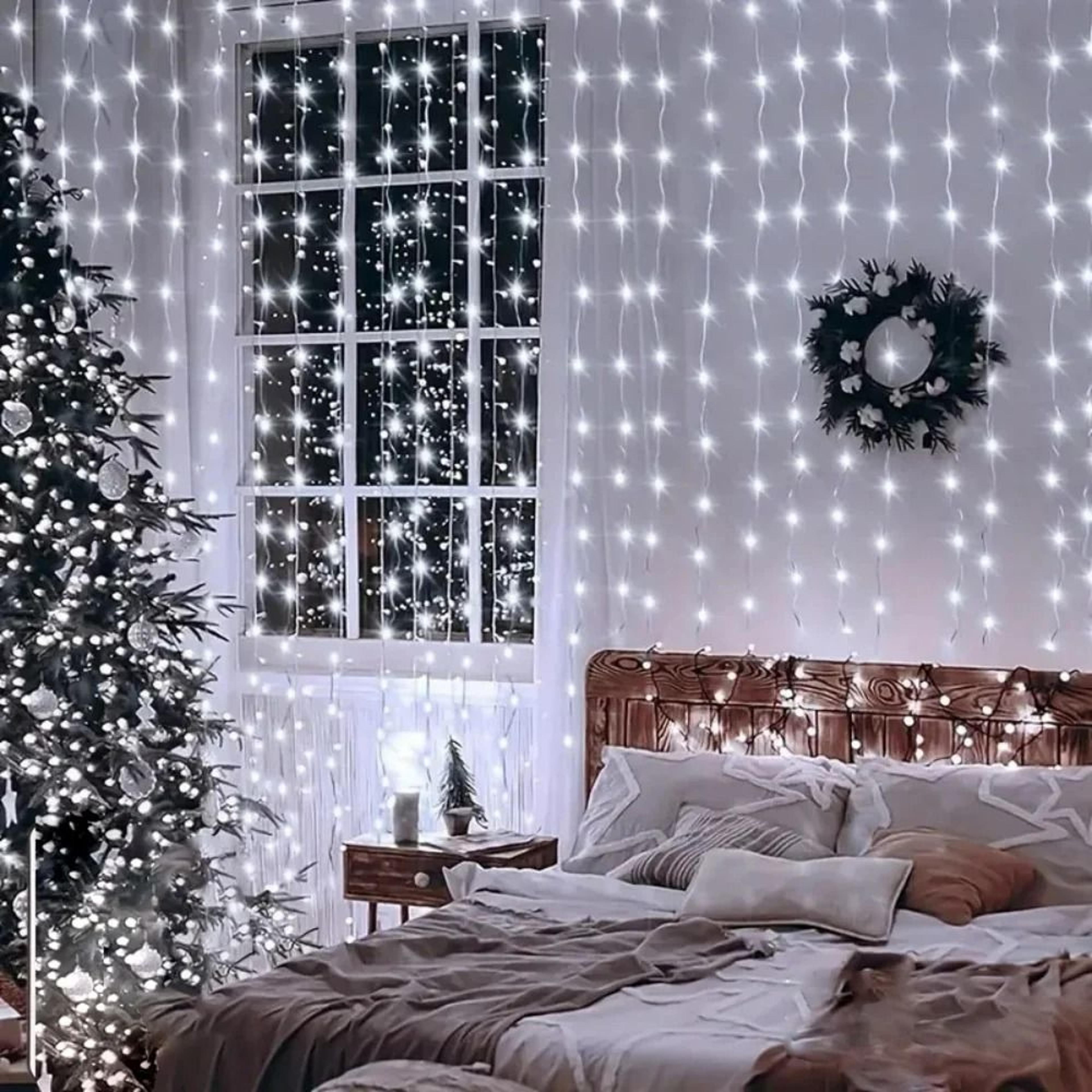 USB Curtain Luminous Horizon MultiPower Hanging Backdrop String Lights 2