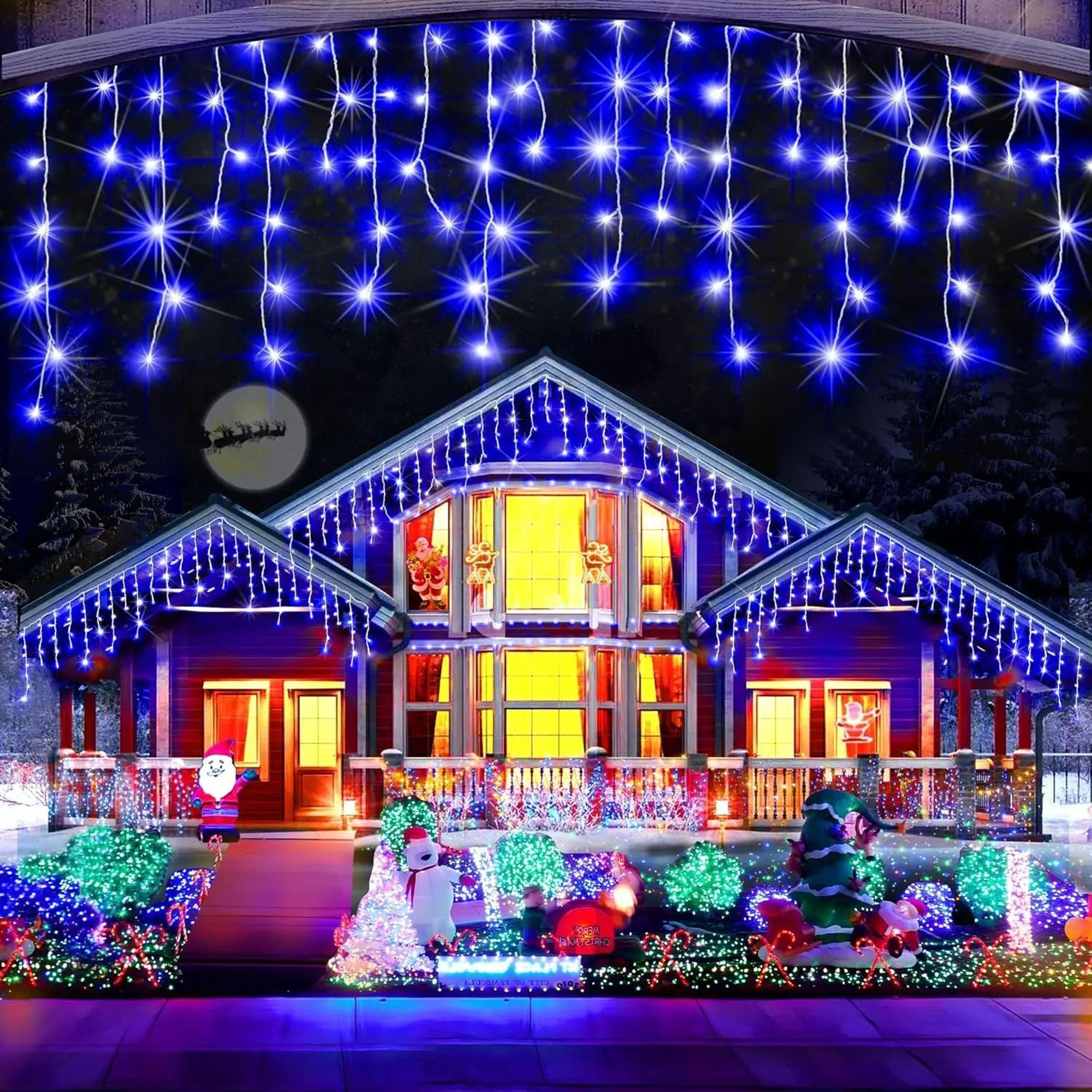 winter frost cascading outdoor icicle led lights