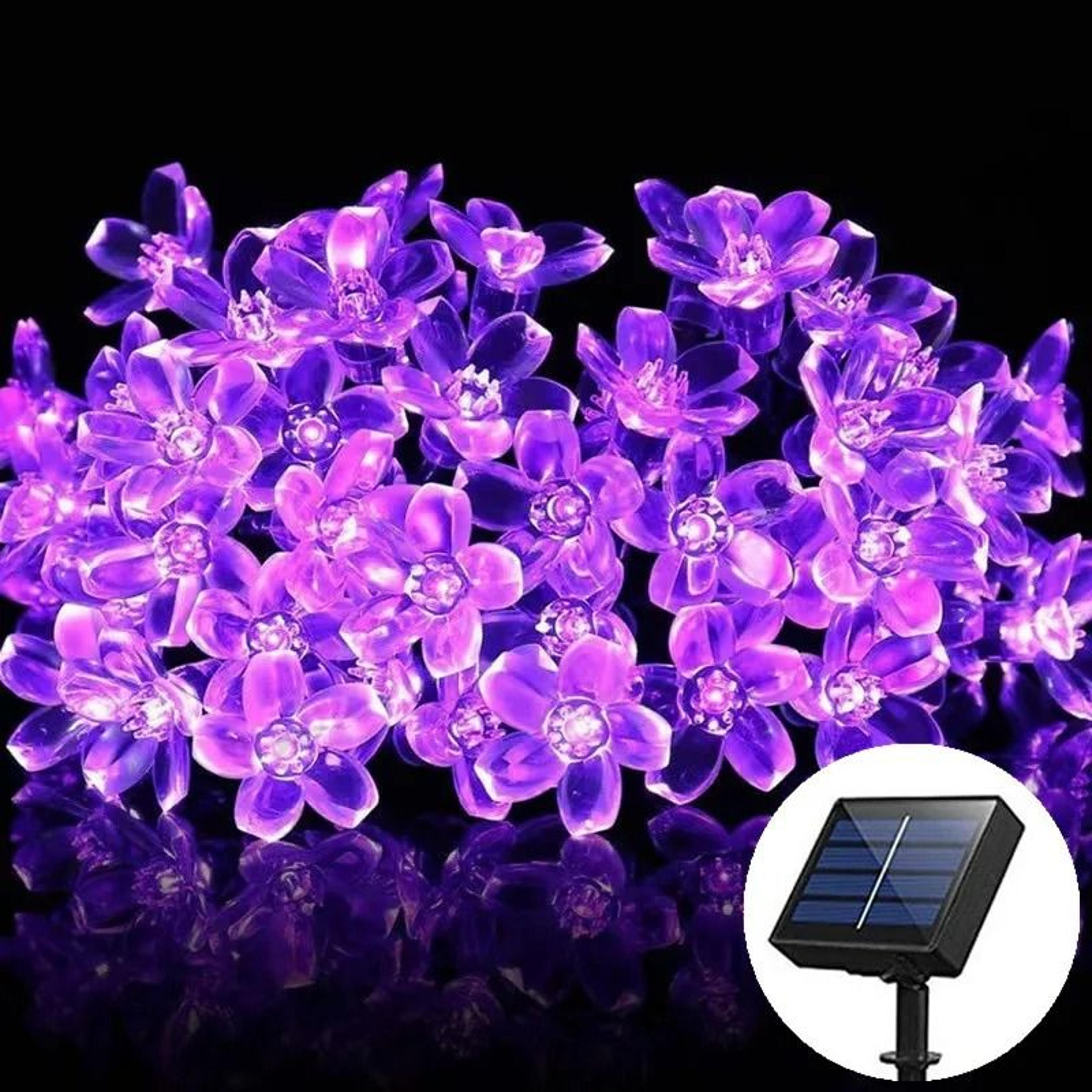 Outdoor Solar Cherry Blossom LED String Lights 8