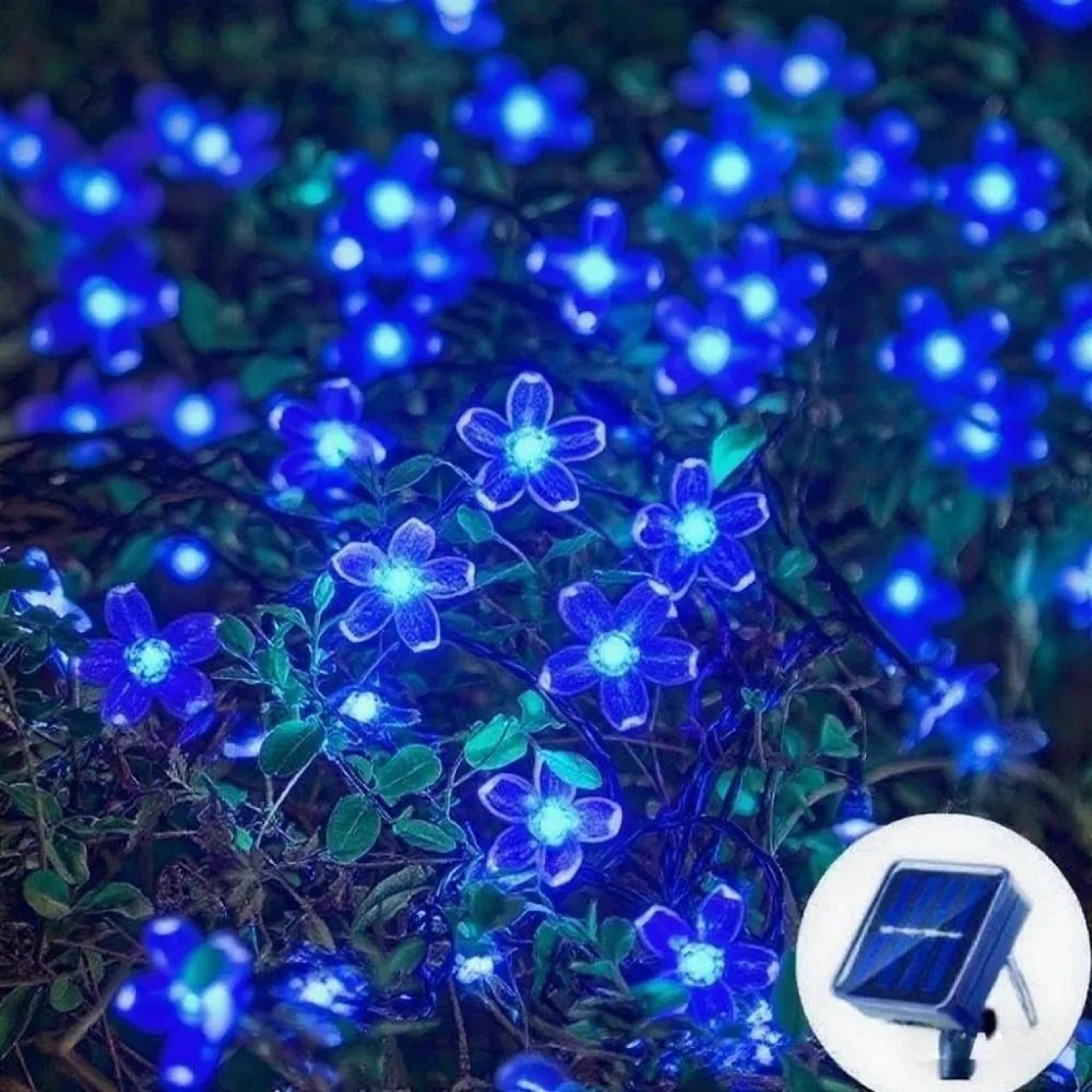 Outdoor Solar Cherry Blossom LED String Lights 9
