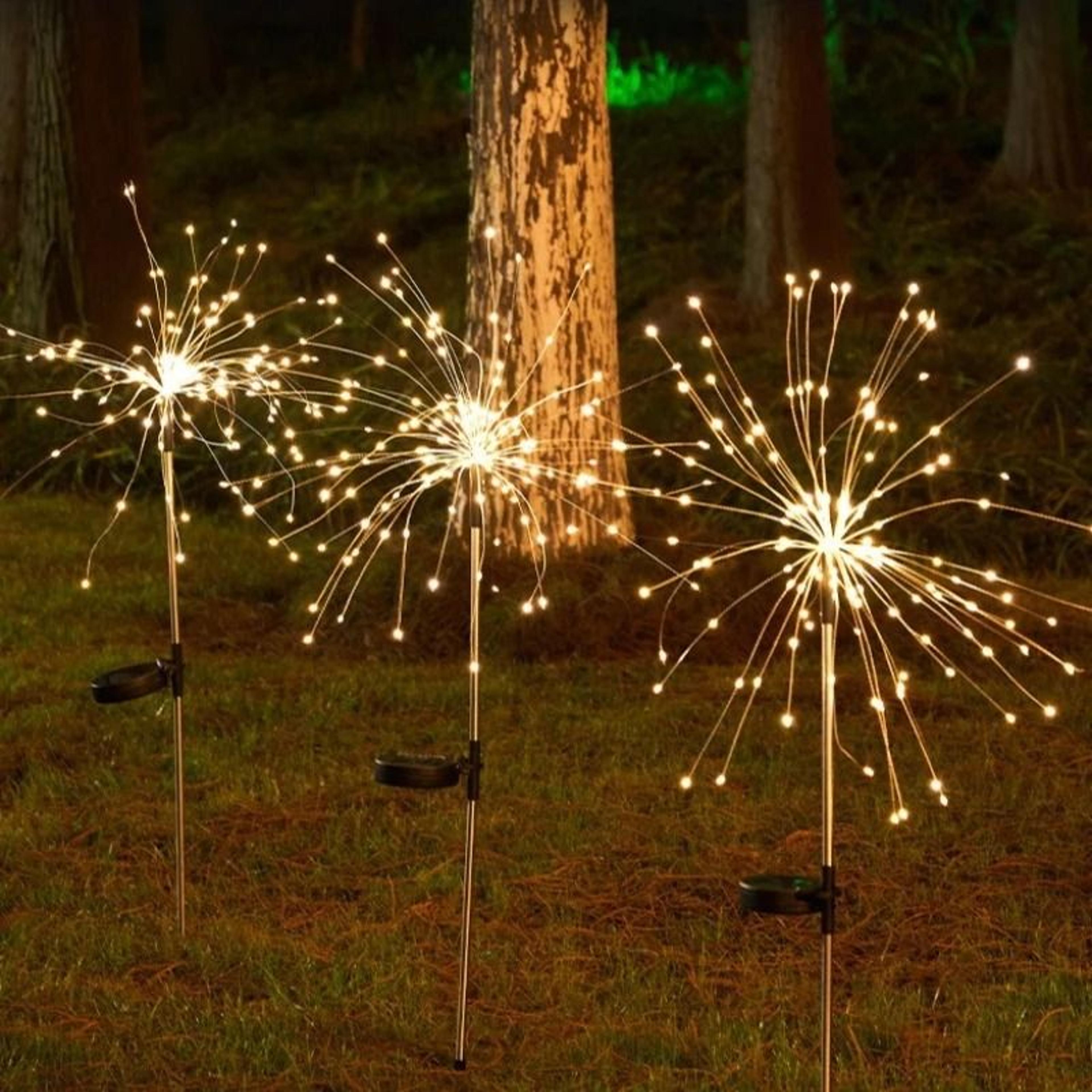 Solar Outdoor Firework Dandelion Ground Plug Light 1