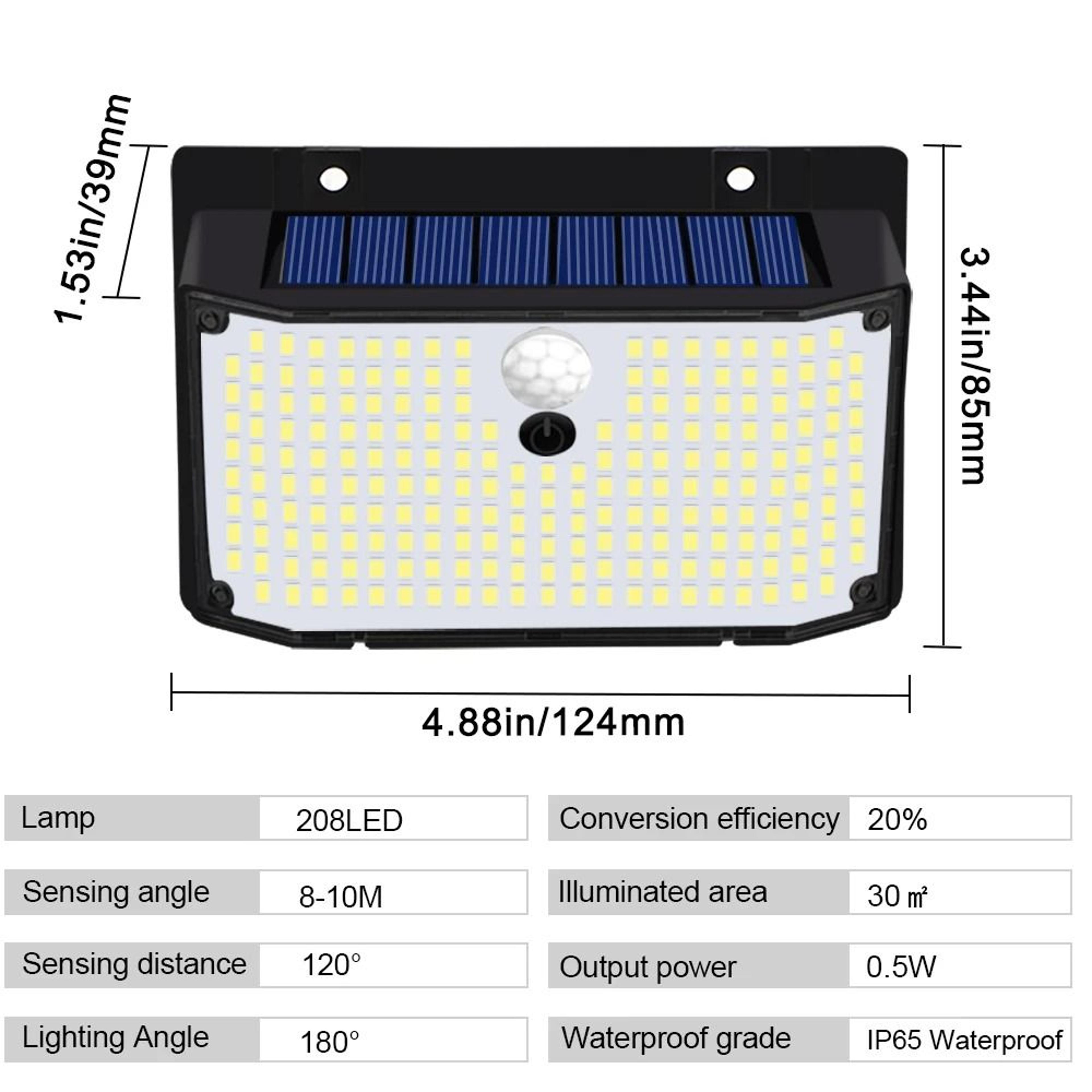 Solar Outdoor 158208 LED Motion Sensor Security Wall Light 6