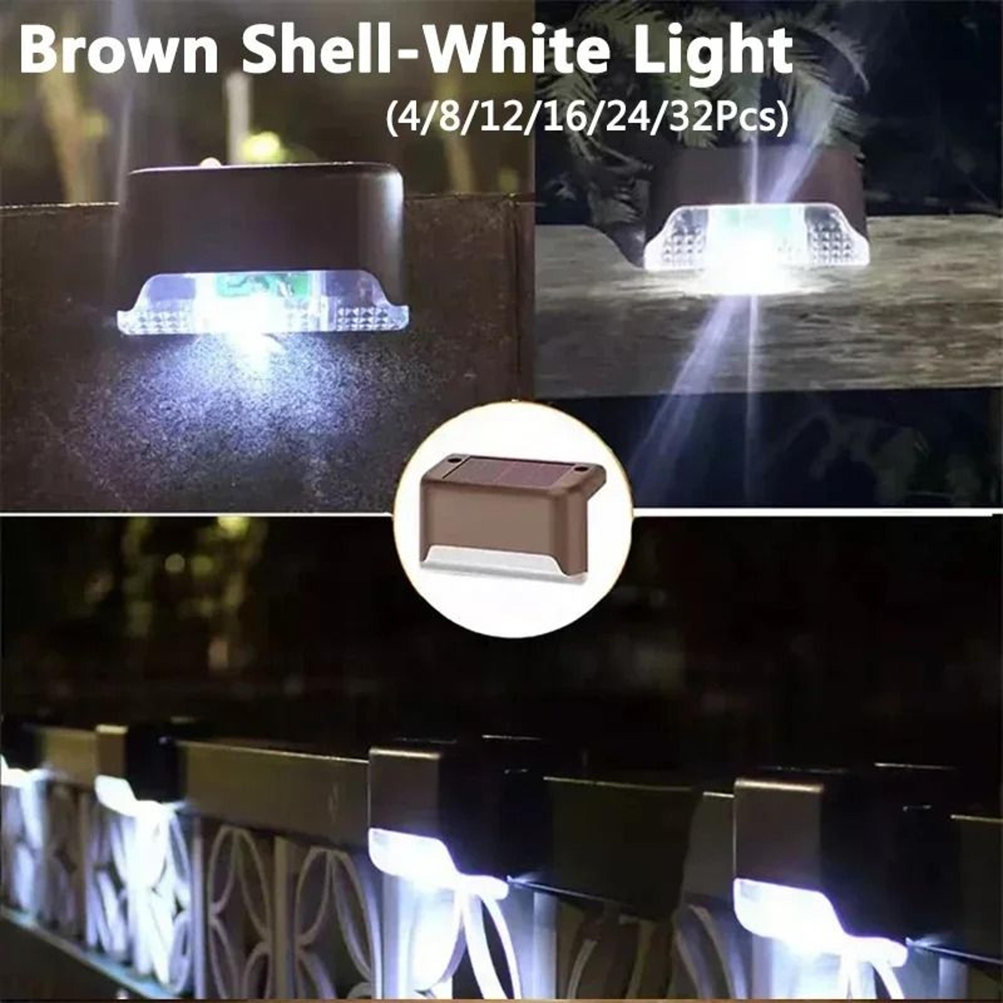 Solar Outdoor Waterproof LED Deck  Step Lights 4Pack 8