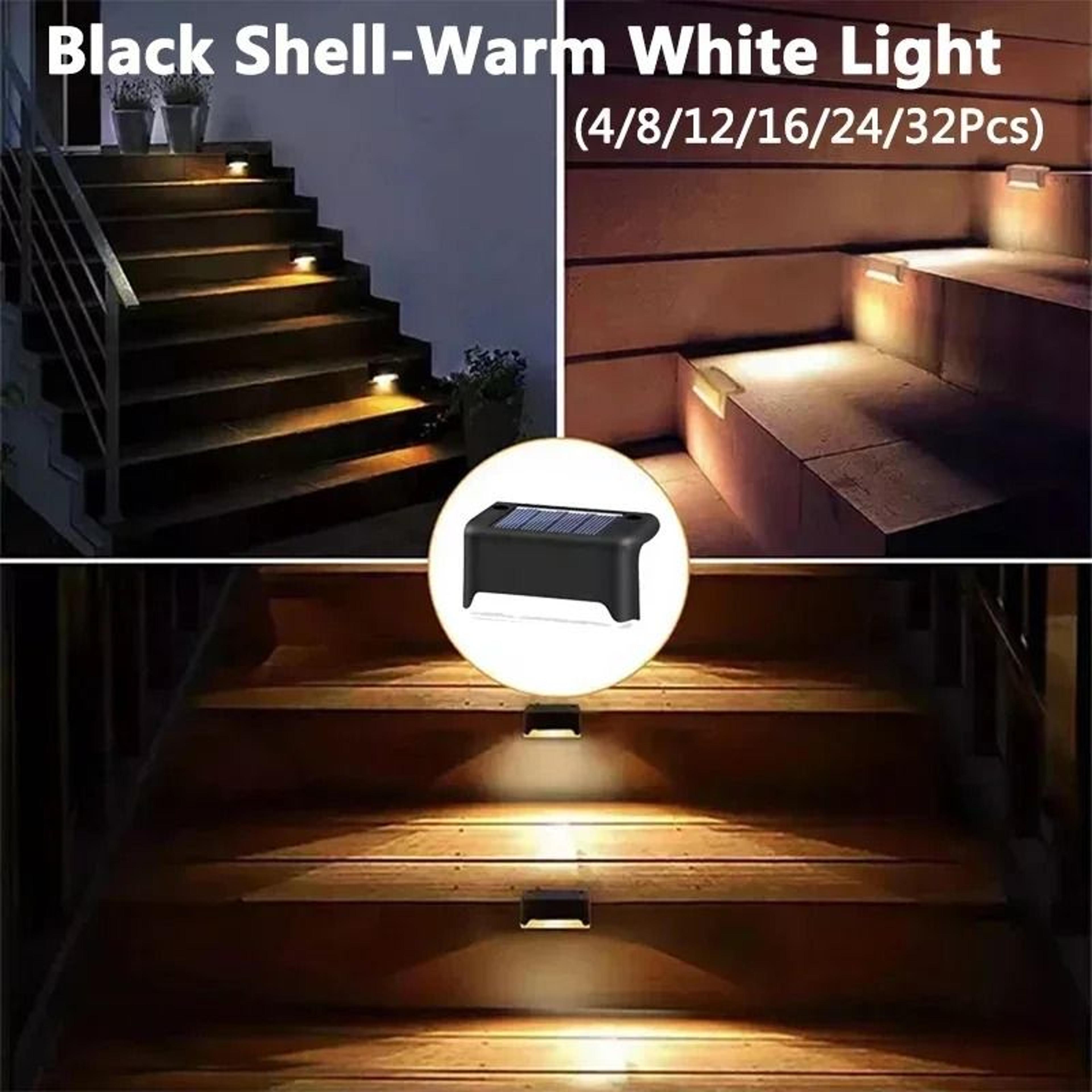 Solar Outdoor Waterproof LED Deck  Step Lights 4Pack 7