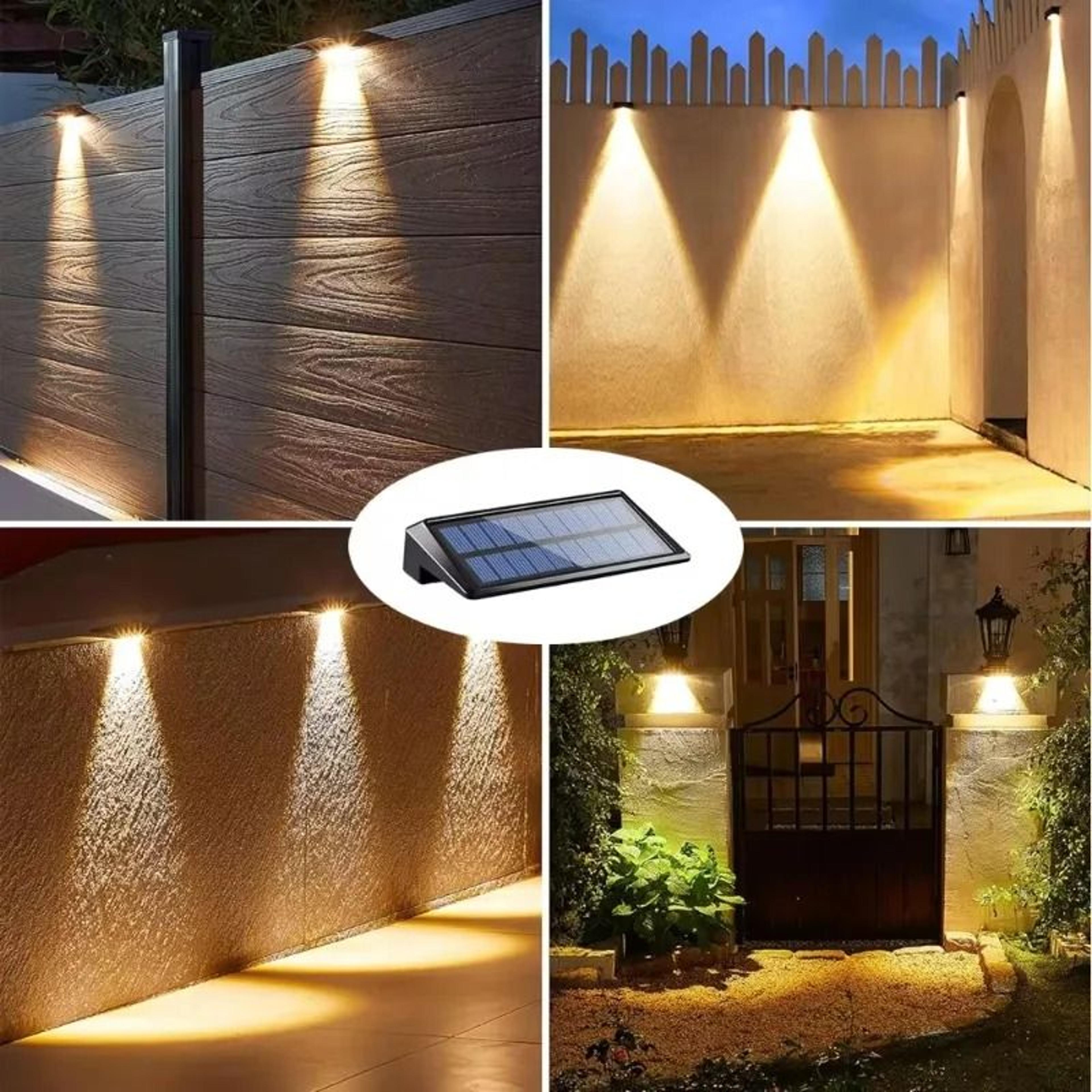 Solar Outdoor Waterproof Wall Lights 4Pack 6