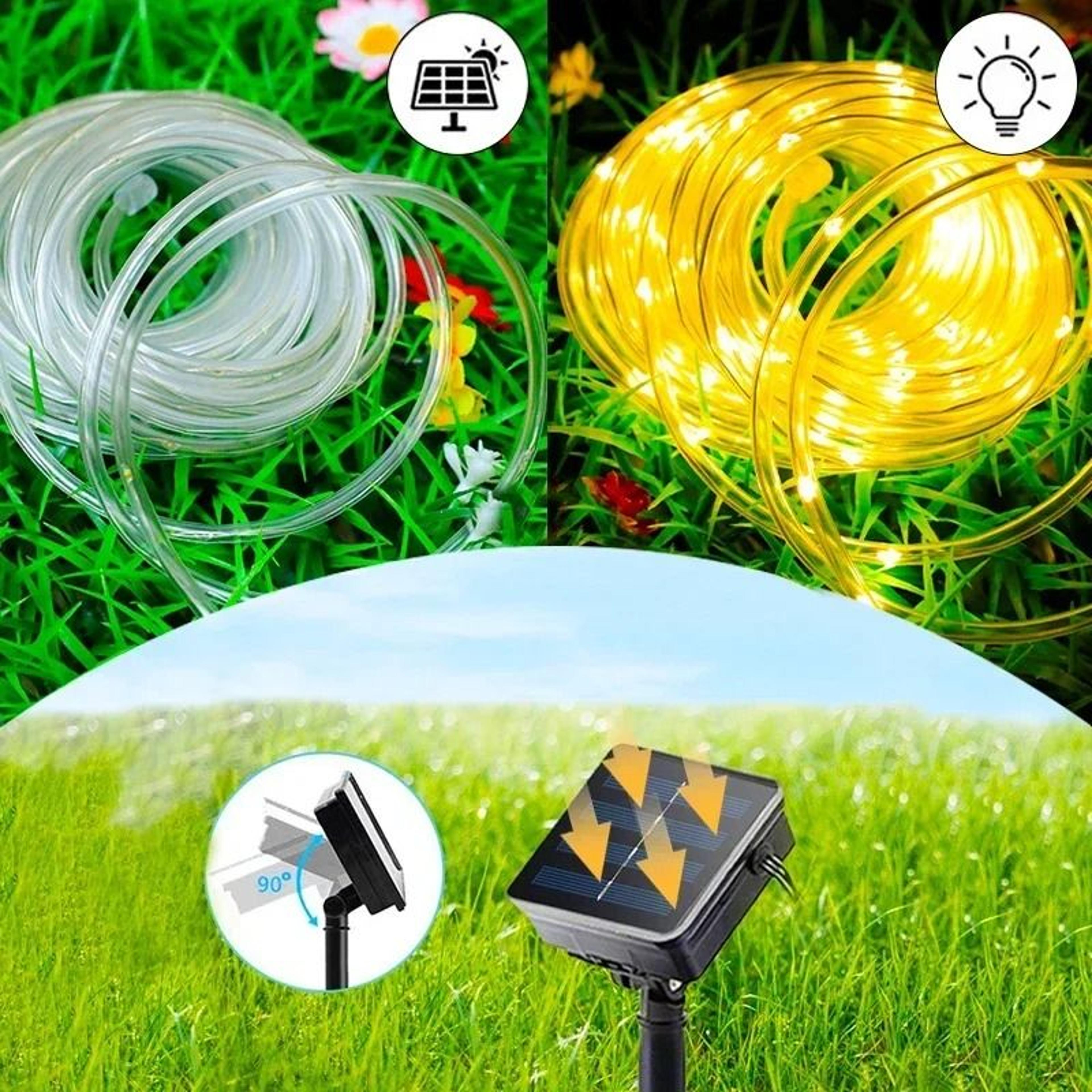 Outdoor Solar LED Tube Rope Lights 4