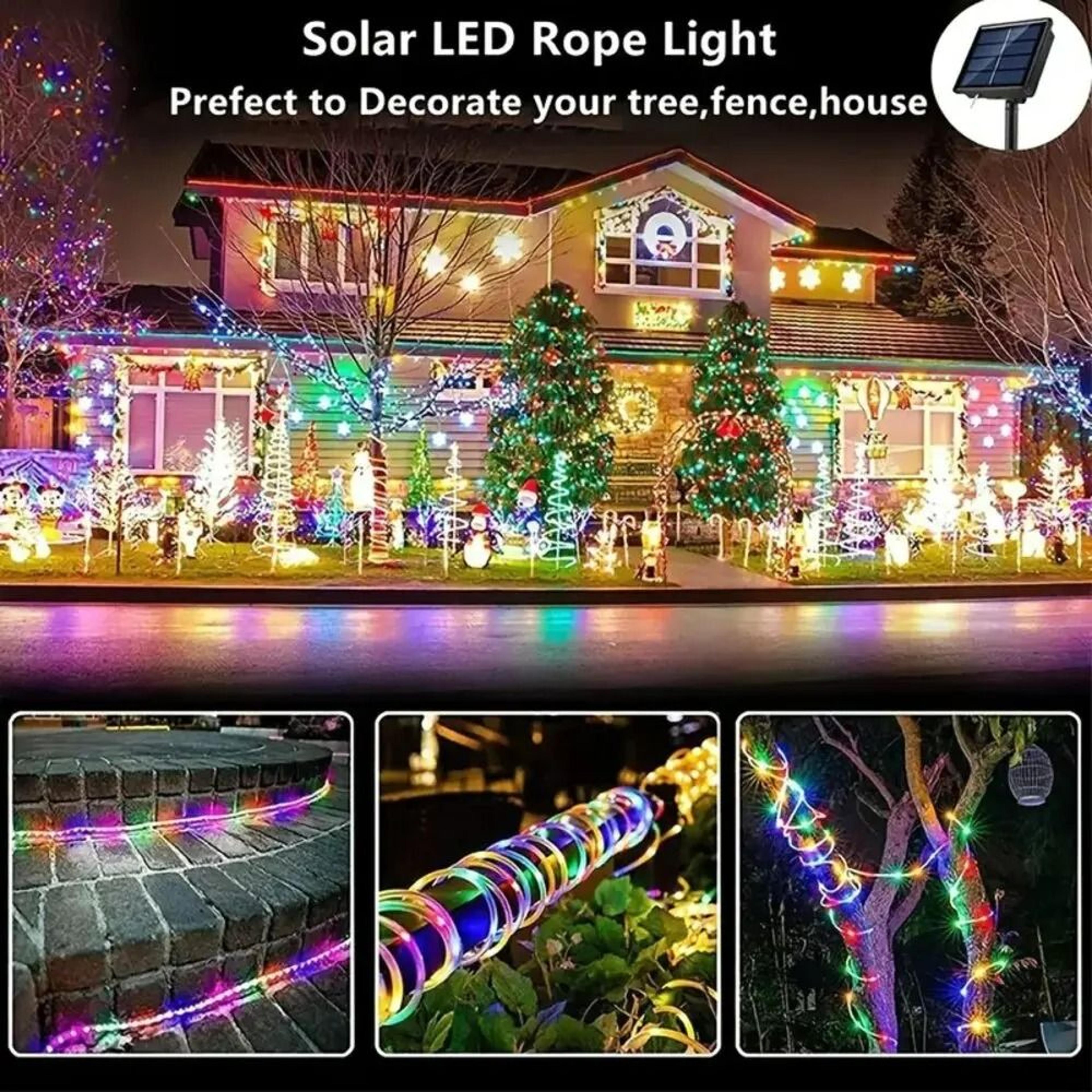 Outdoor Solar LED Tube Rope Lights 2