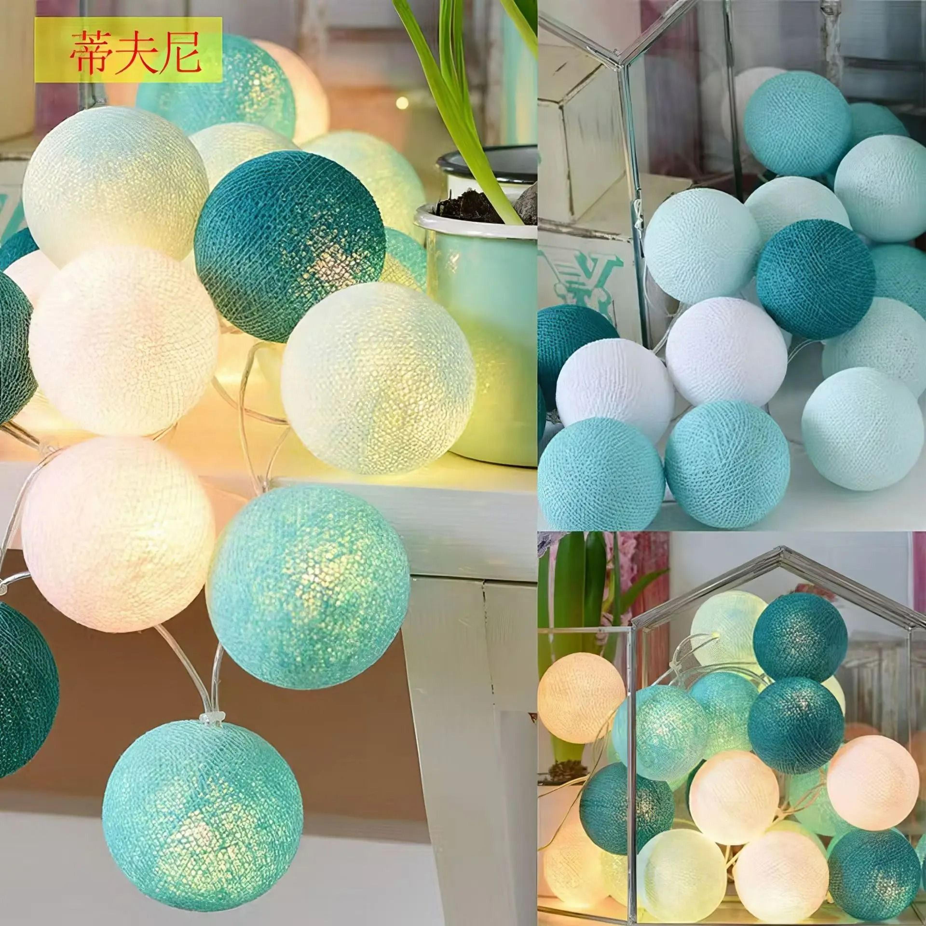 Cotton Ball LED String Fairy Lights 9