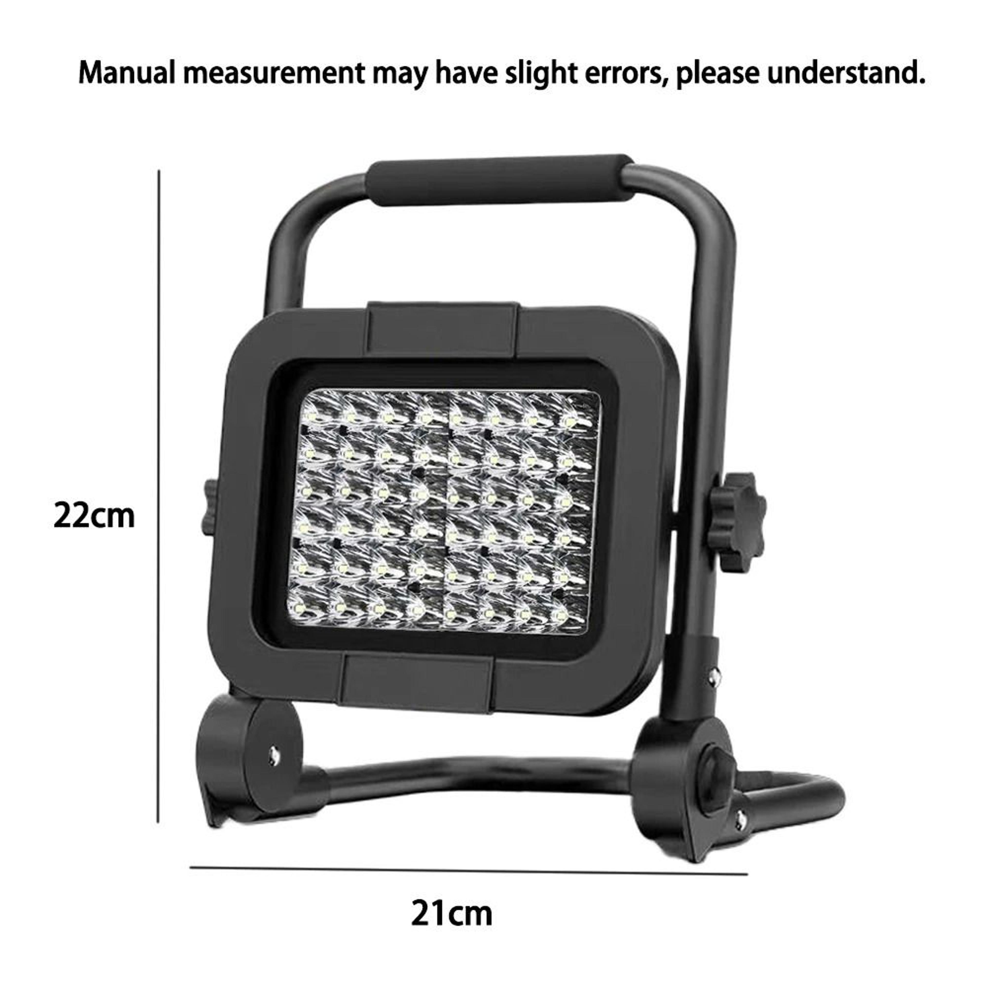 Cordless Outdoor LED Work Light  Handheld Spotlight Fits Makita  DeWalt  Milwaukee 18V 6