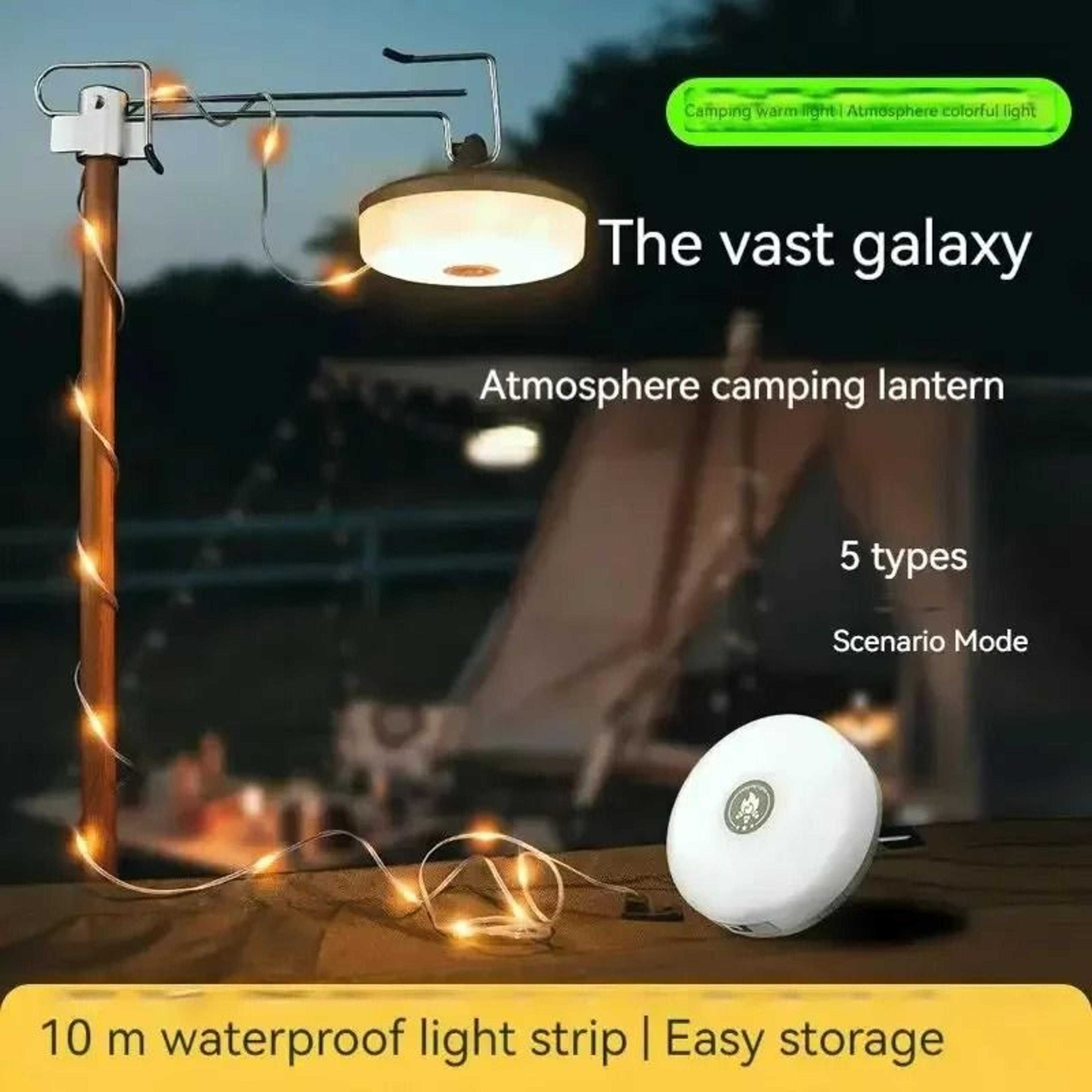 4in1 Retractable LED Reel Camping String Light  Lantern 5