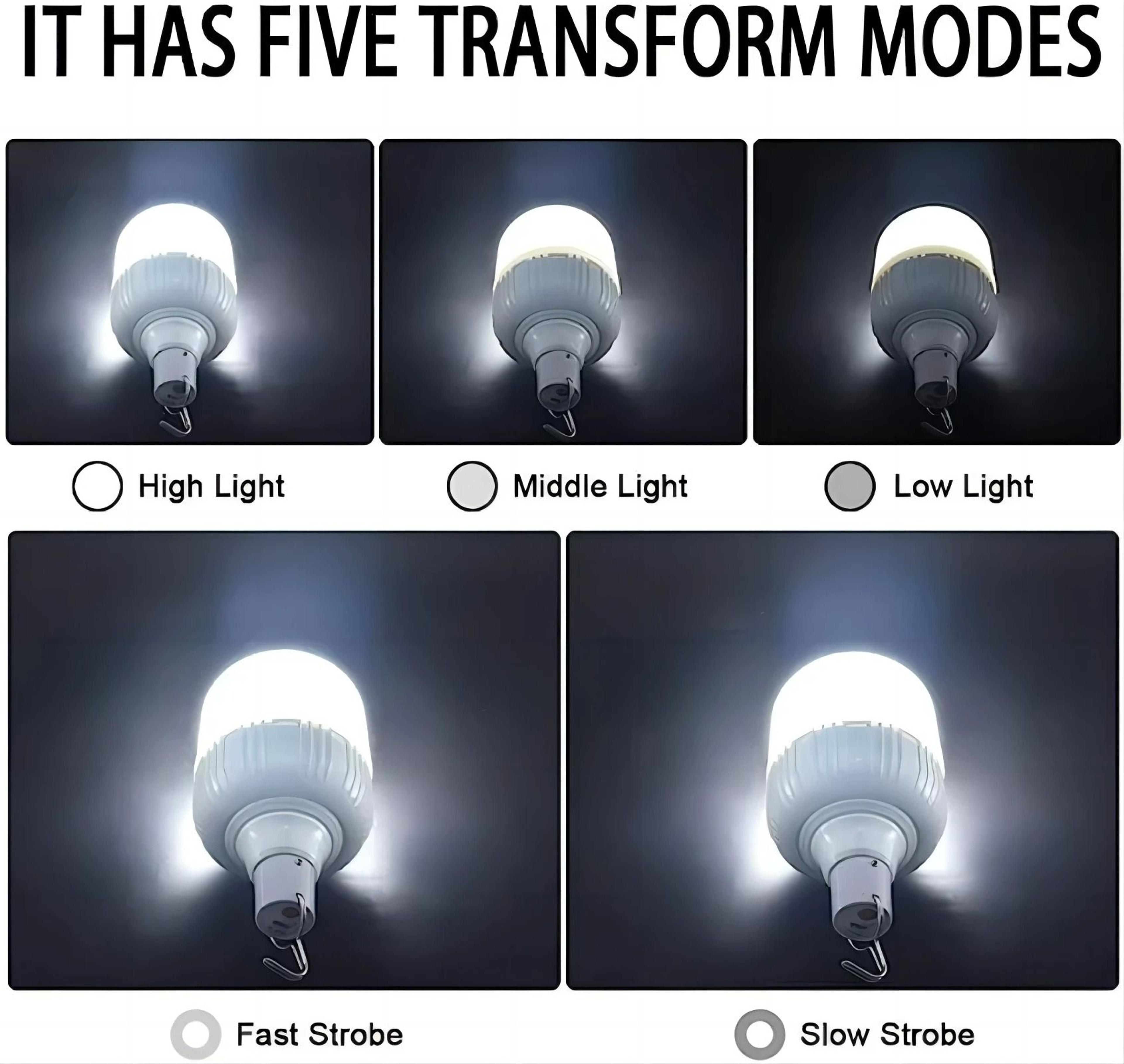 Portable USB Rechargeable LED Emergency Camping Light Bulb 4