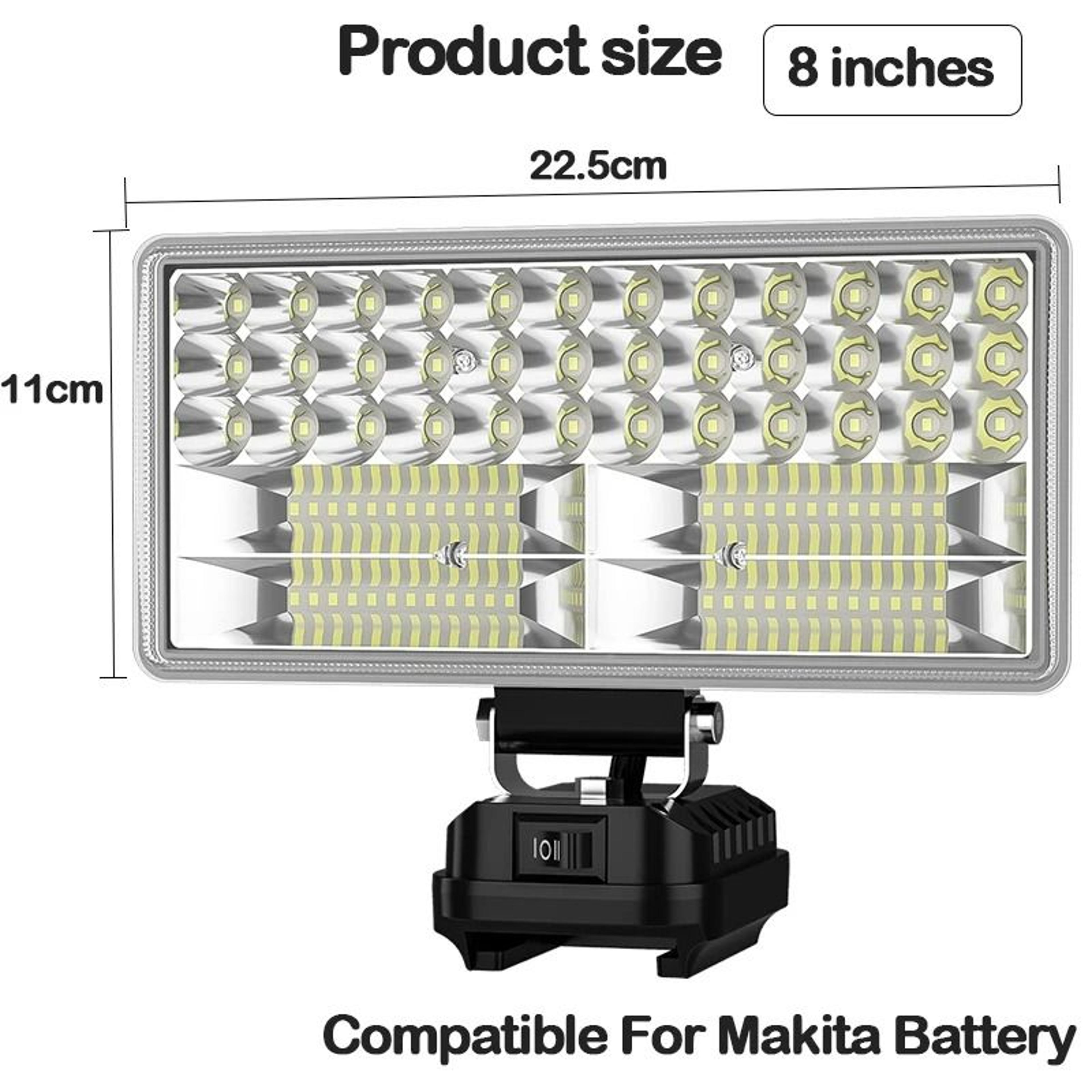Cordless LED Work Light  Floodlight Spotlight For 144V20V Power Tool Batteries 5