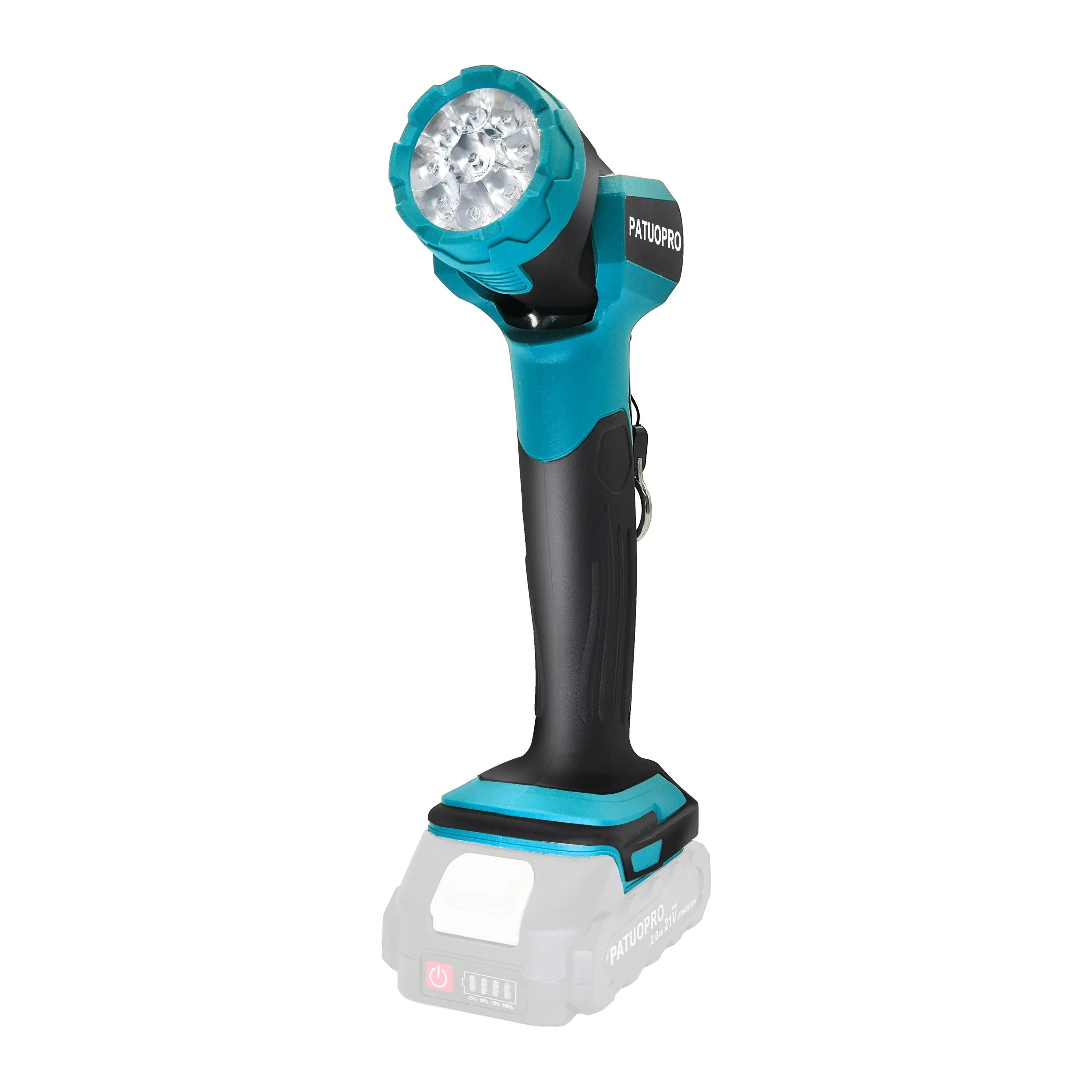 Adjustable LED Handheld Spotlight  Outdoor Work Light For 18V Power Tool Battery 0