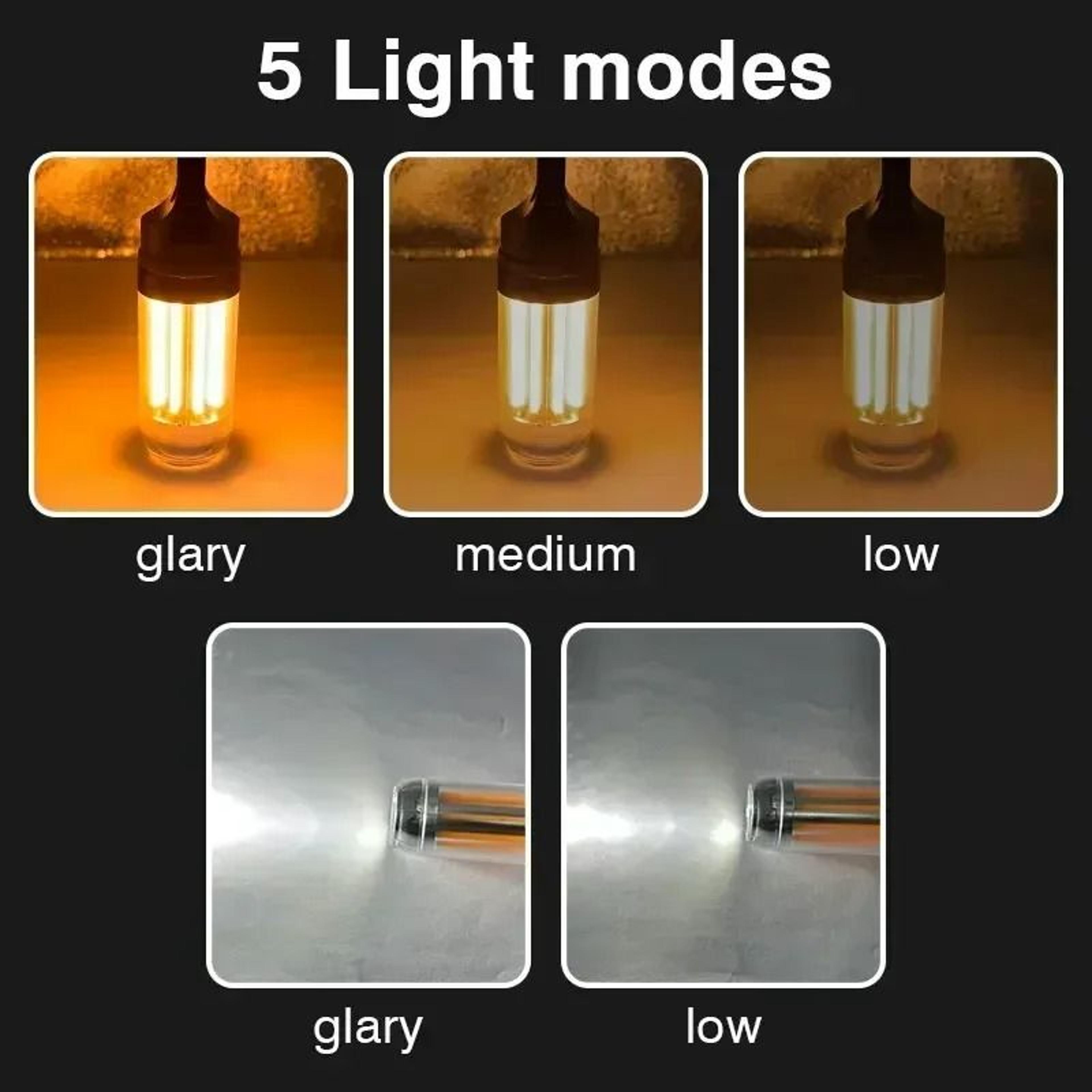 USBC Rechargeable Lightweight LED Camping Lantern  Handheld Flashlight 5