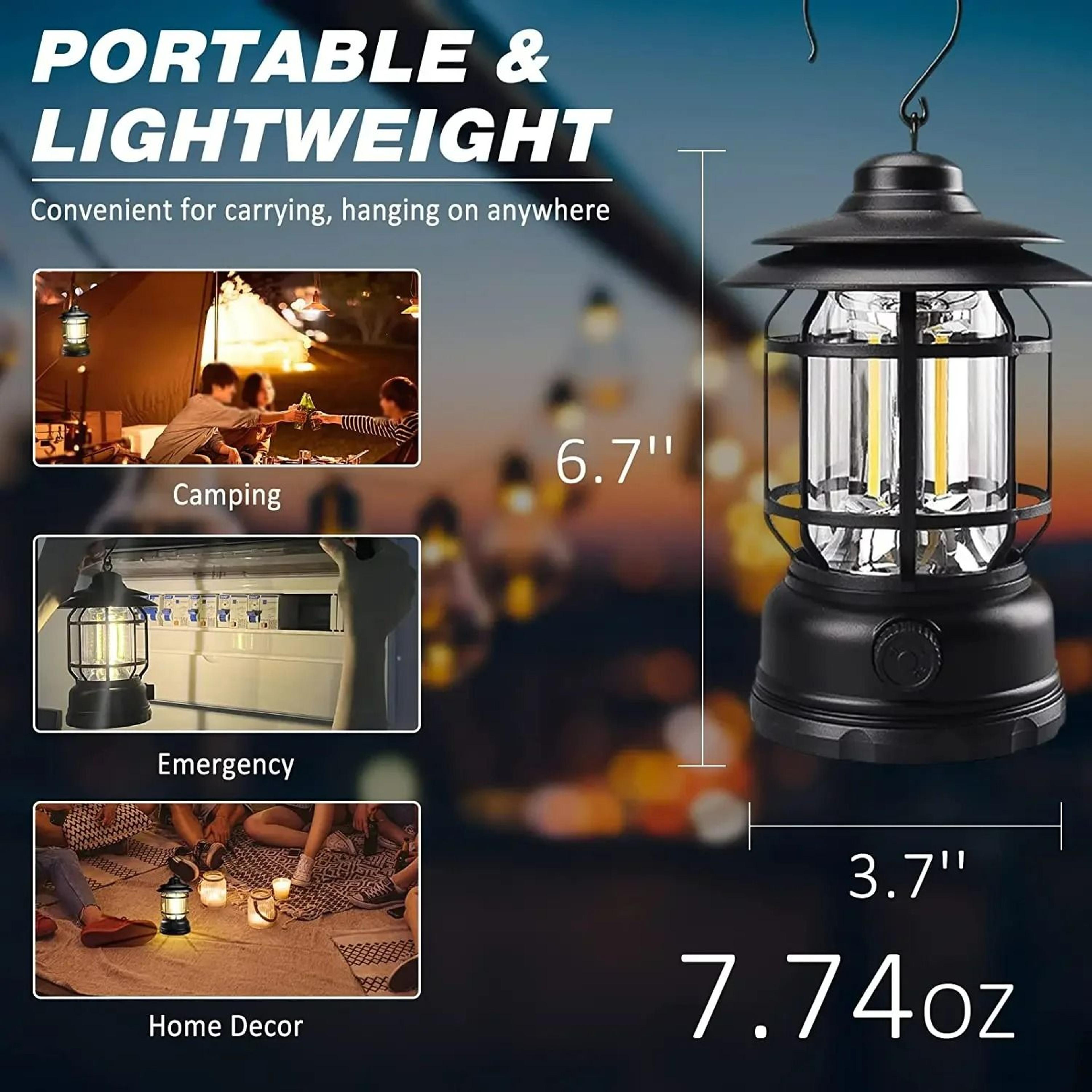 Rechargeable Stepless Dimming COB Camping Lantern 0
