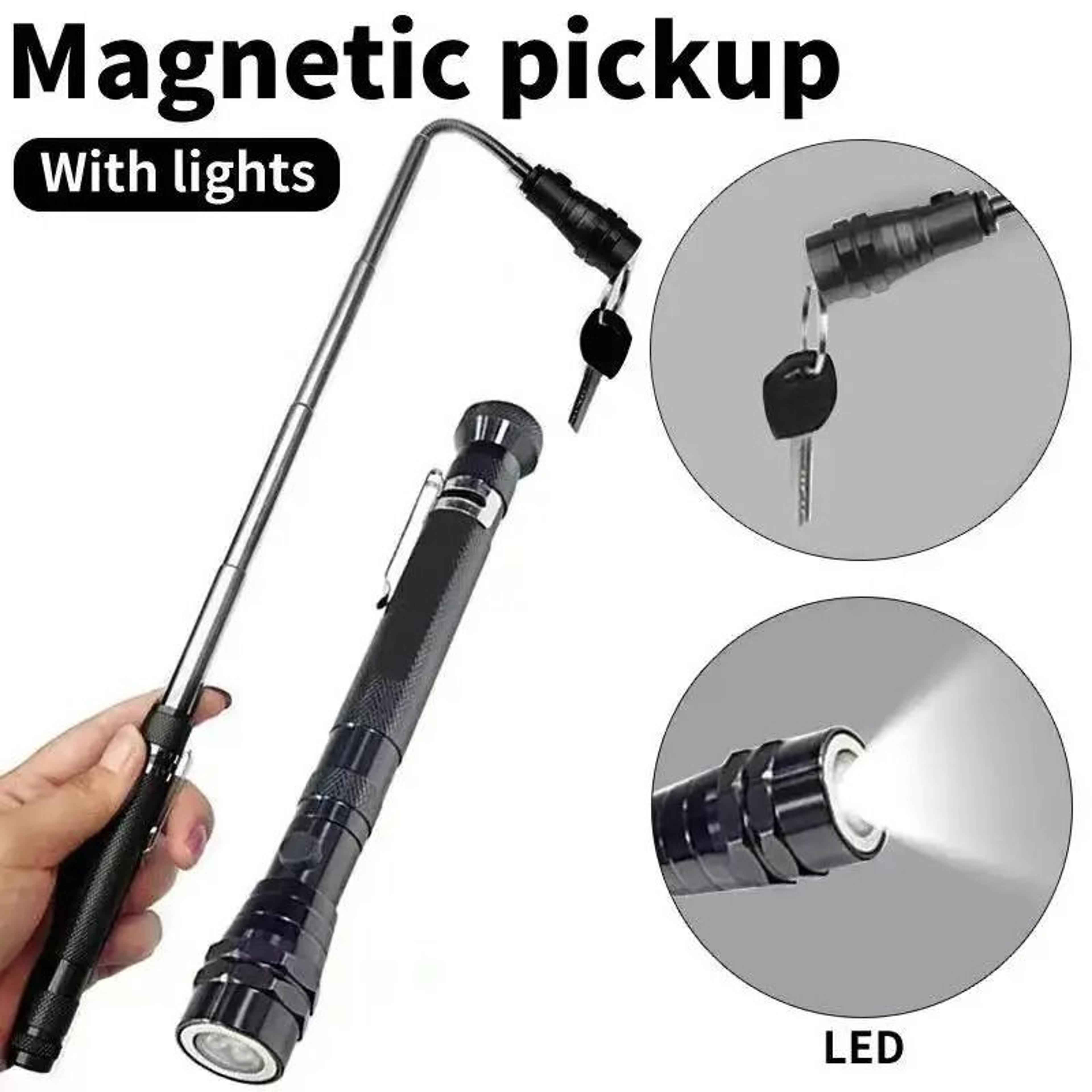 Telescopic Magnetic LED PickUp Tool  Bendable Work Light 1