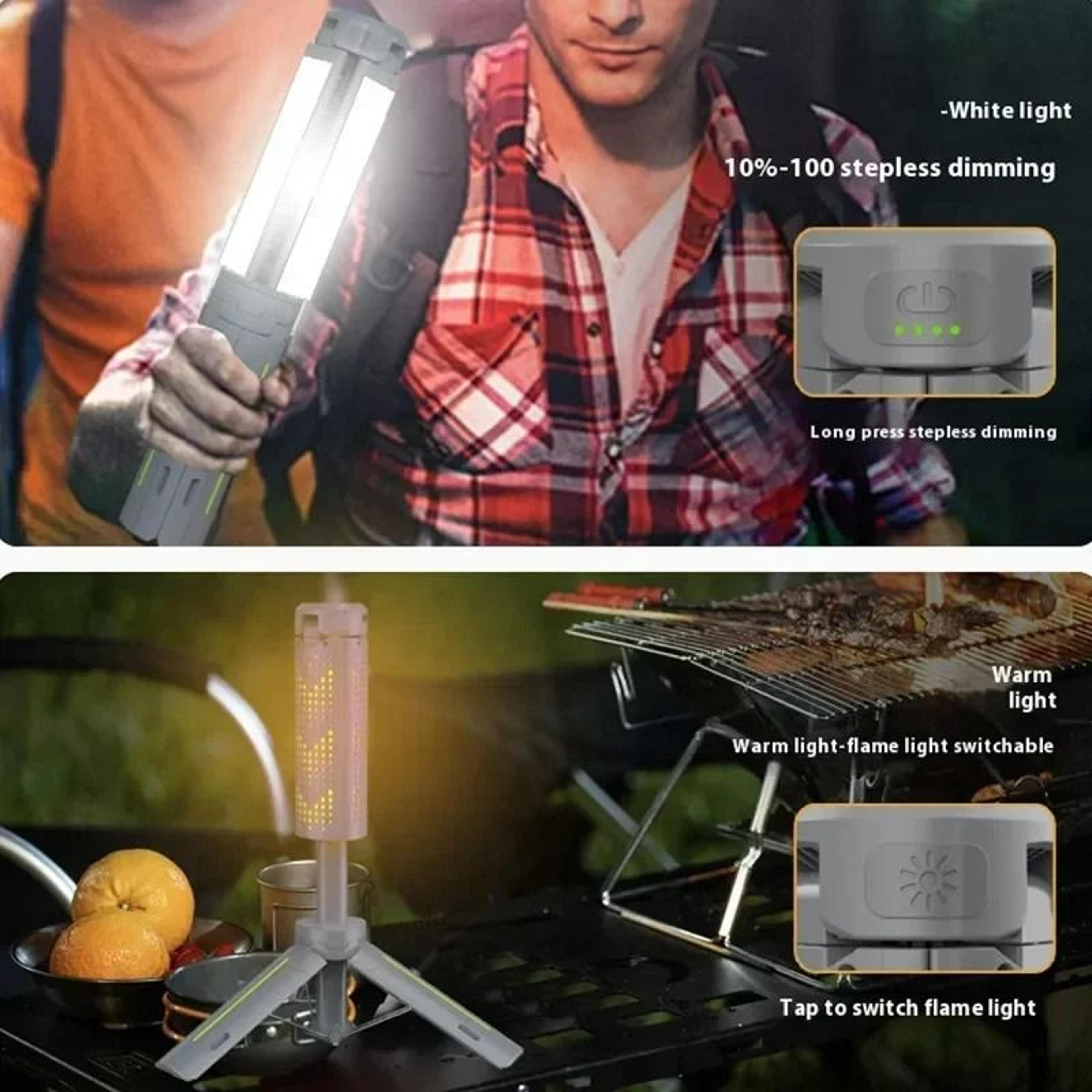8000mAh Telescopic Rechargeable Camping Lantern  MultiMode Spotlight 2