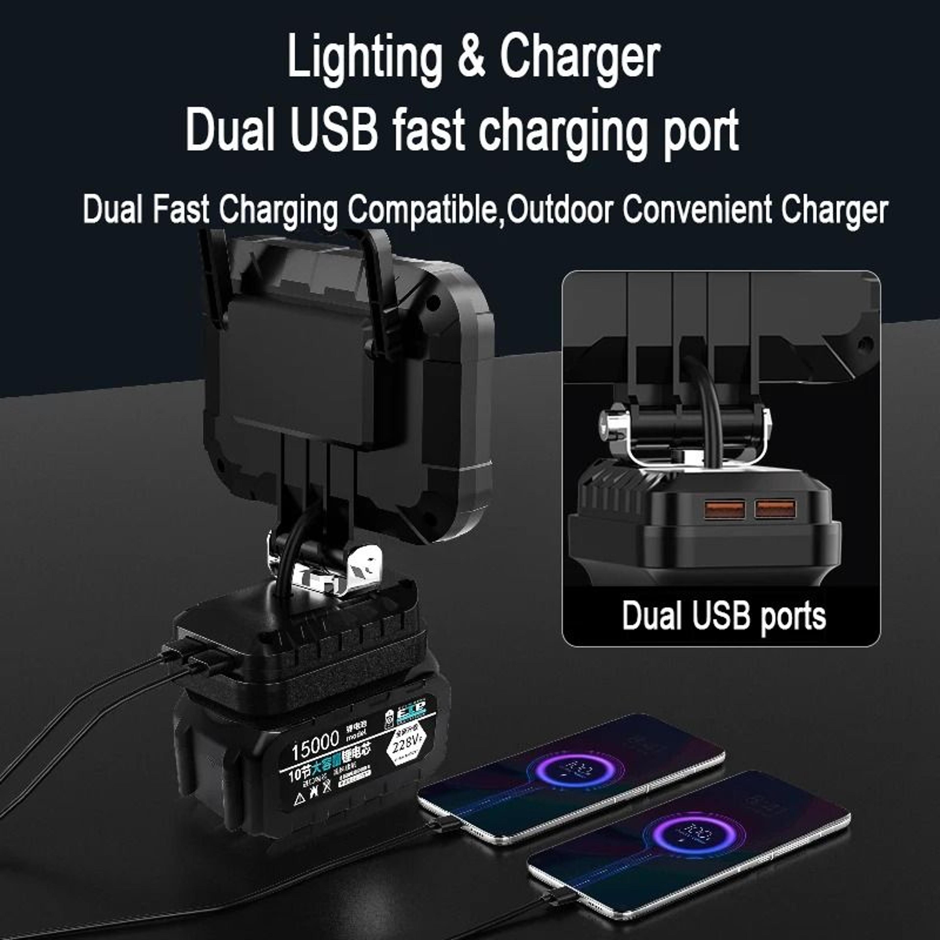 15LED Makita Compatible Cordless Work Light  Spotlight 4