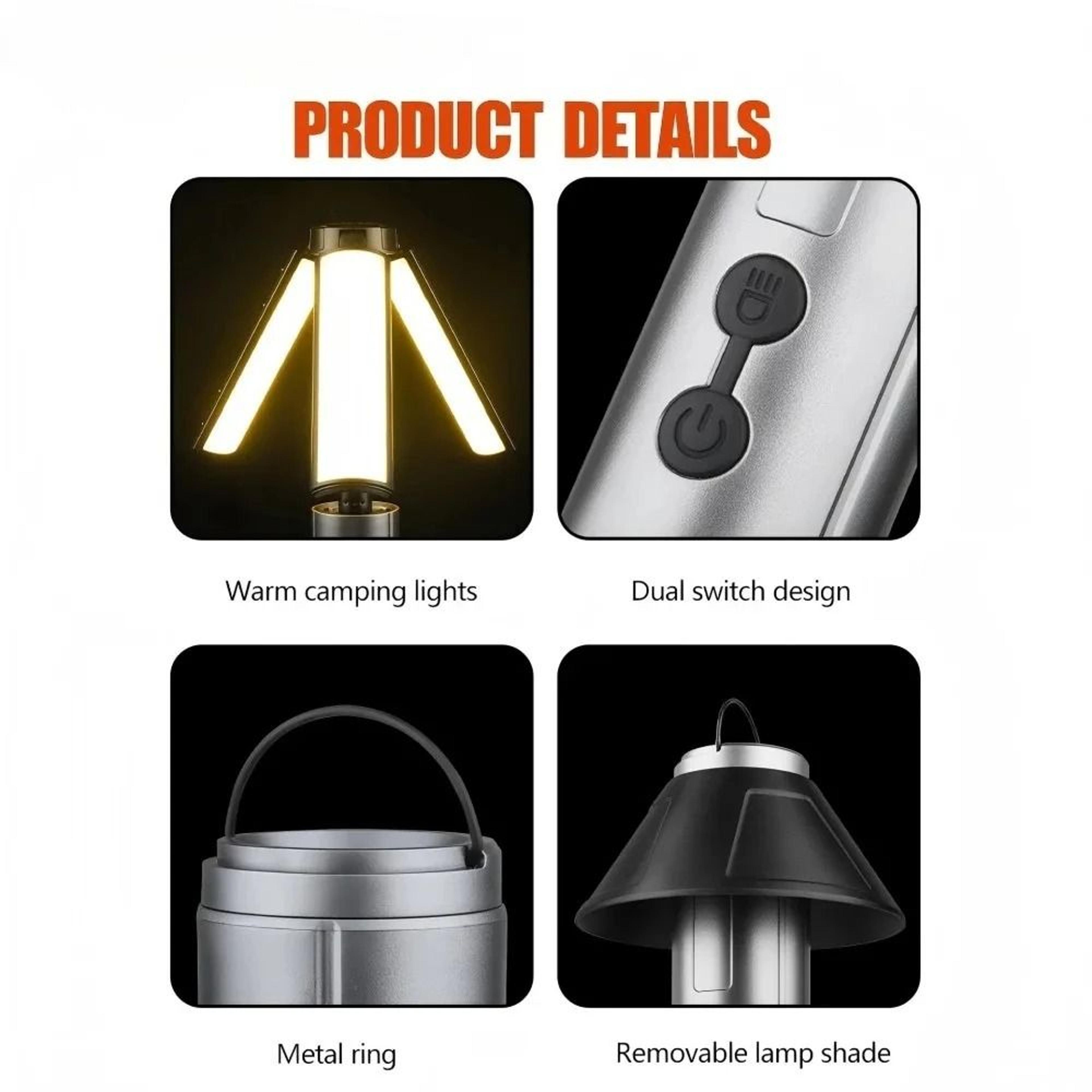 Rechargeable Telescopic 2in1 Camping Lantern  Flashlight 6