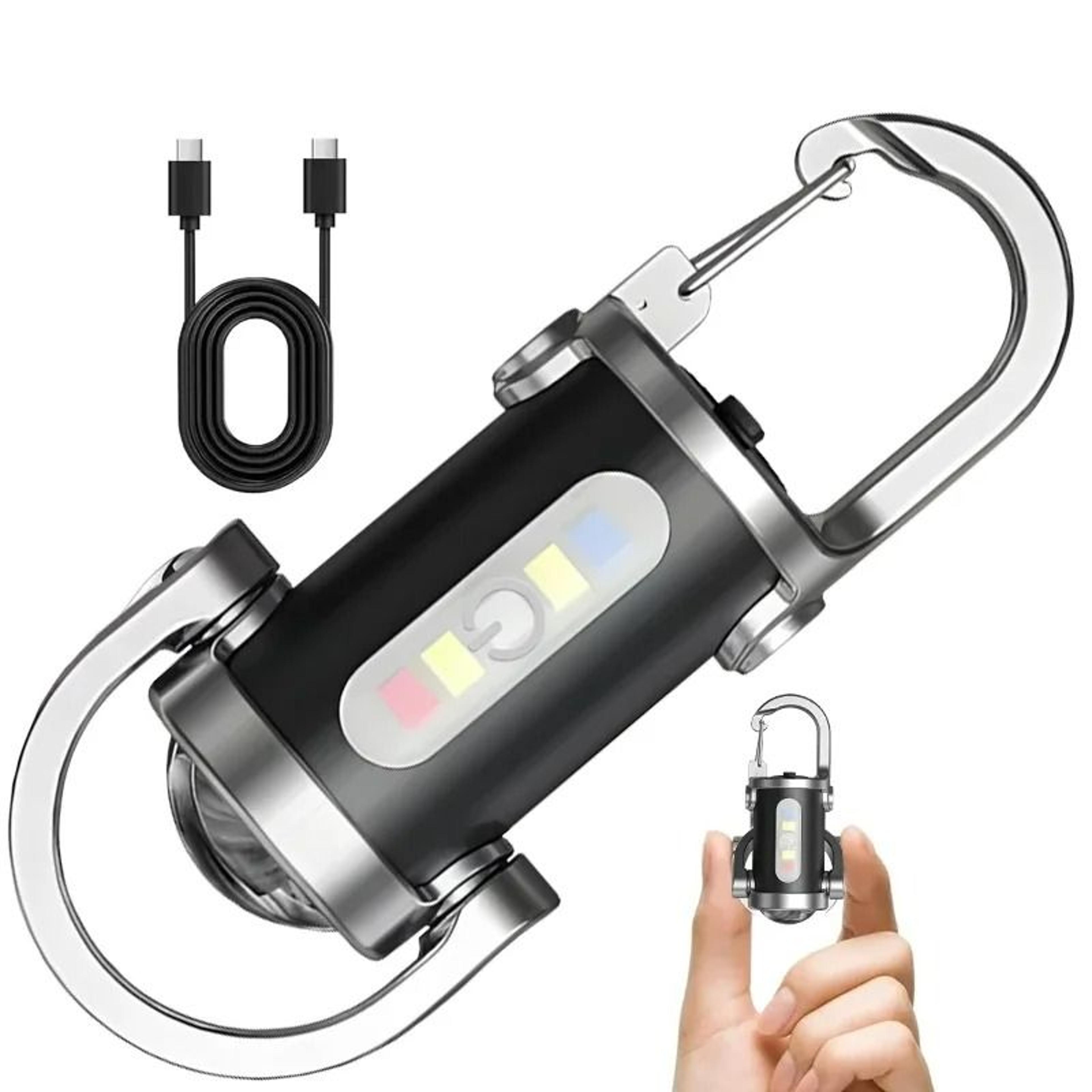800LM Rechargeable Keychain COB Flashlight  Mini EDC Work Light 0