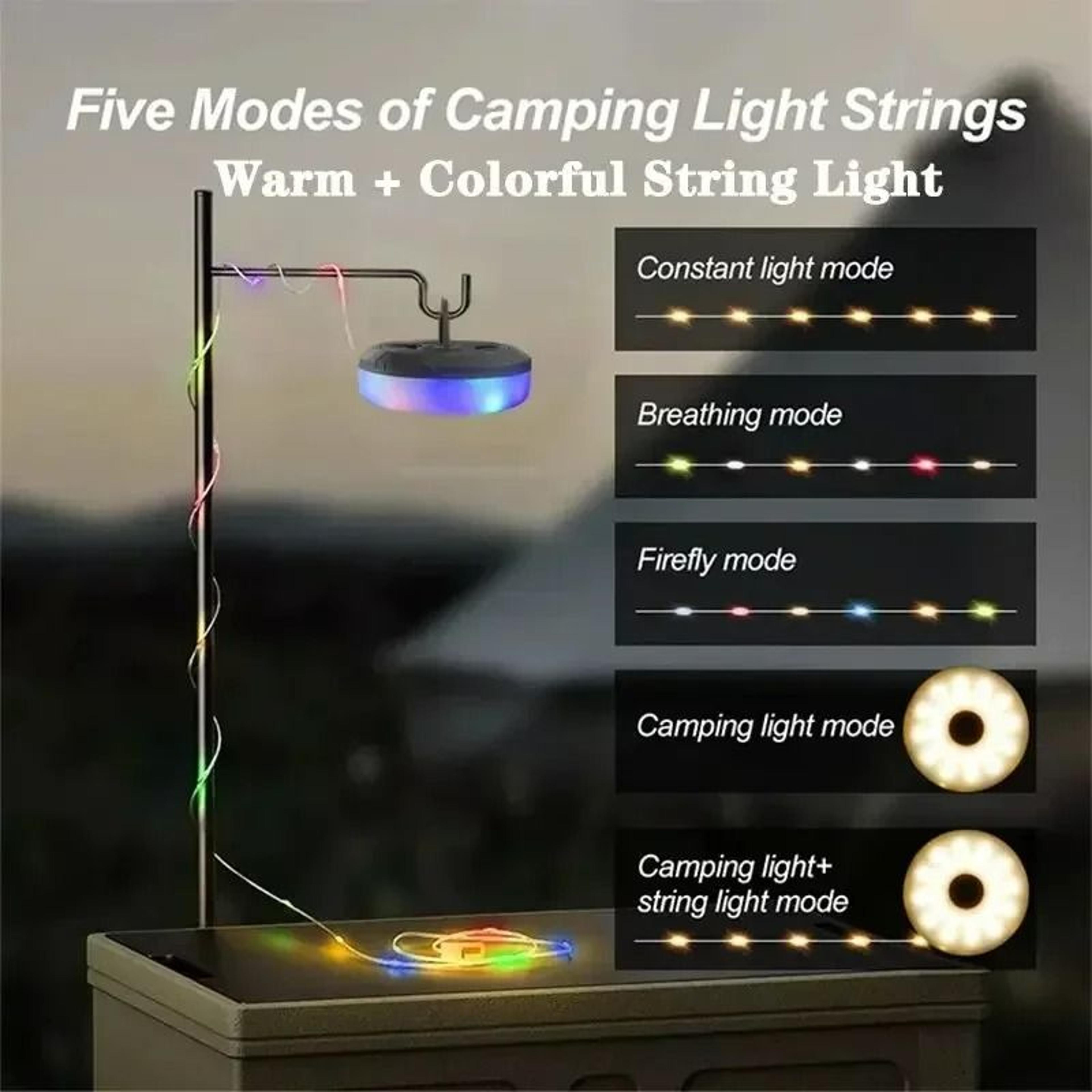 Scalable Retractable Outdoor Camping Light Chain  Tent String Lamp 4