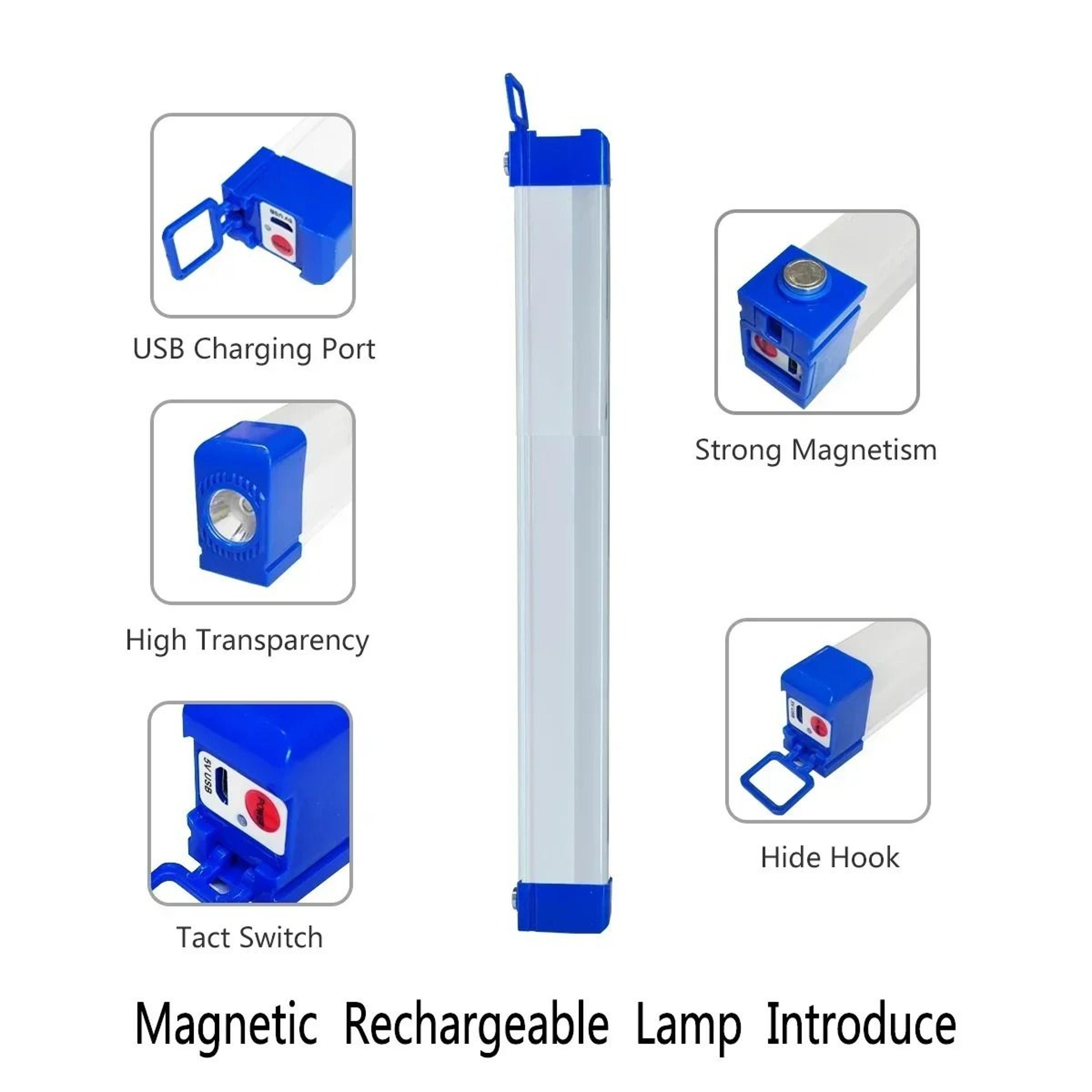 Magnetic USB Rechargeable LED Light Bar  Outdoor Emergency Tube 5