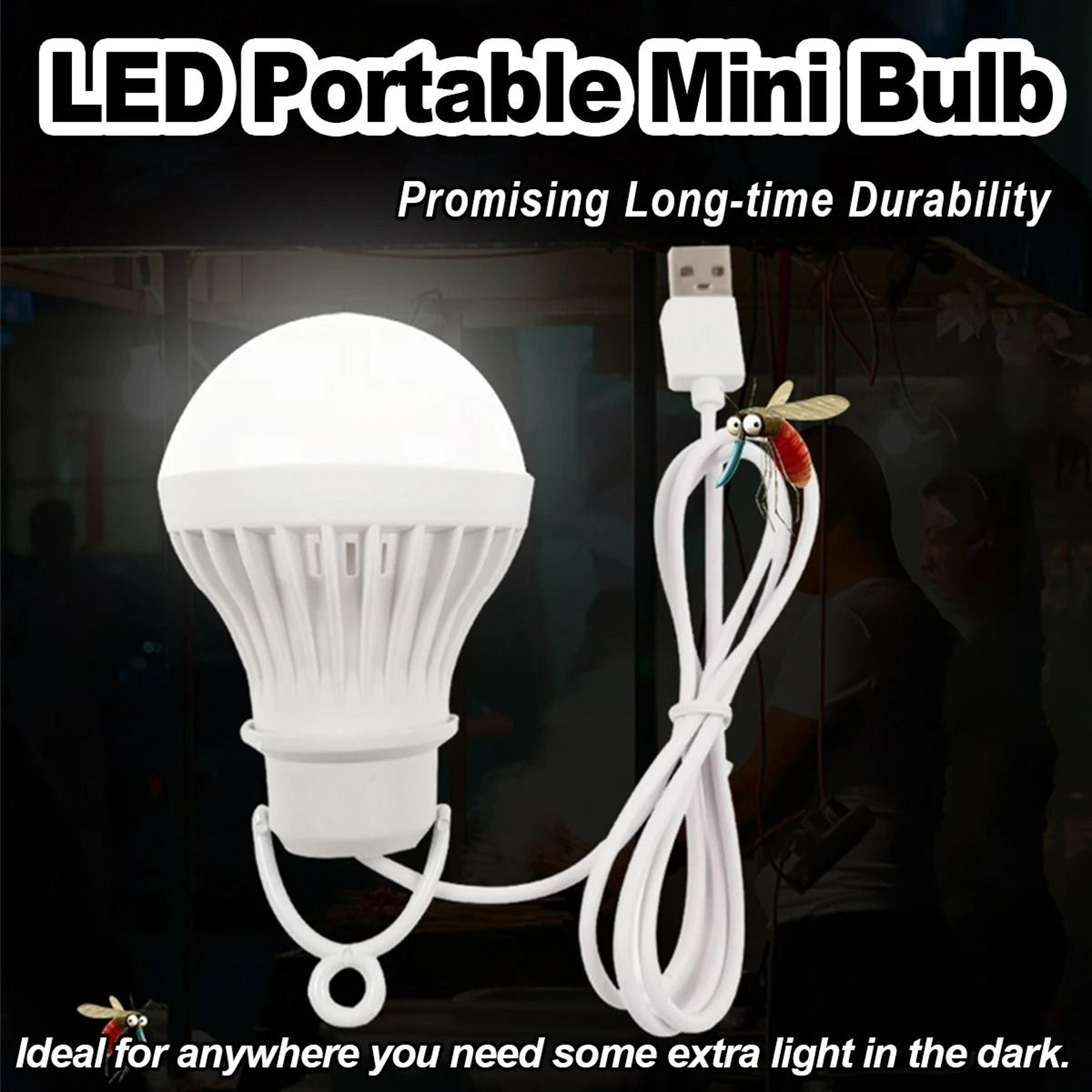 USBPowered Mini LED Tent Bulb With Cable  Hanging Clip 1