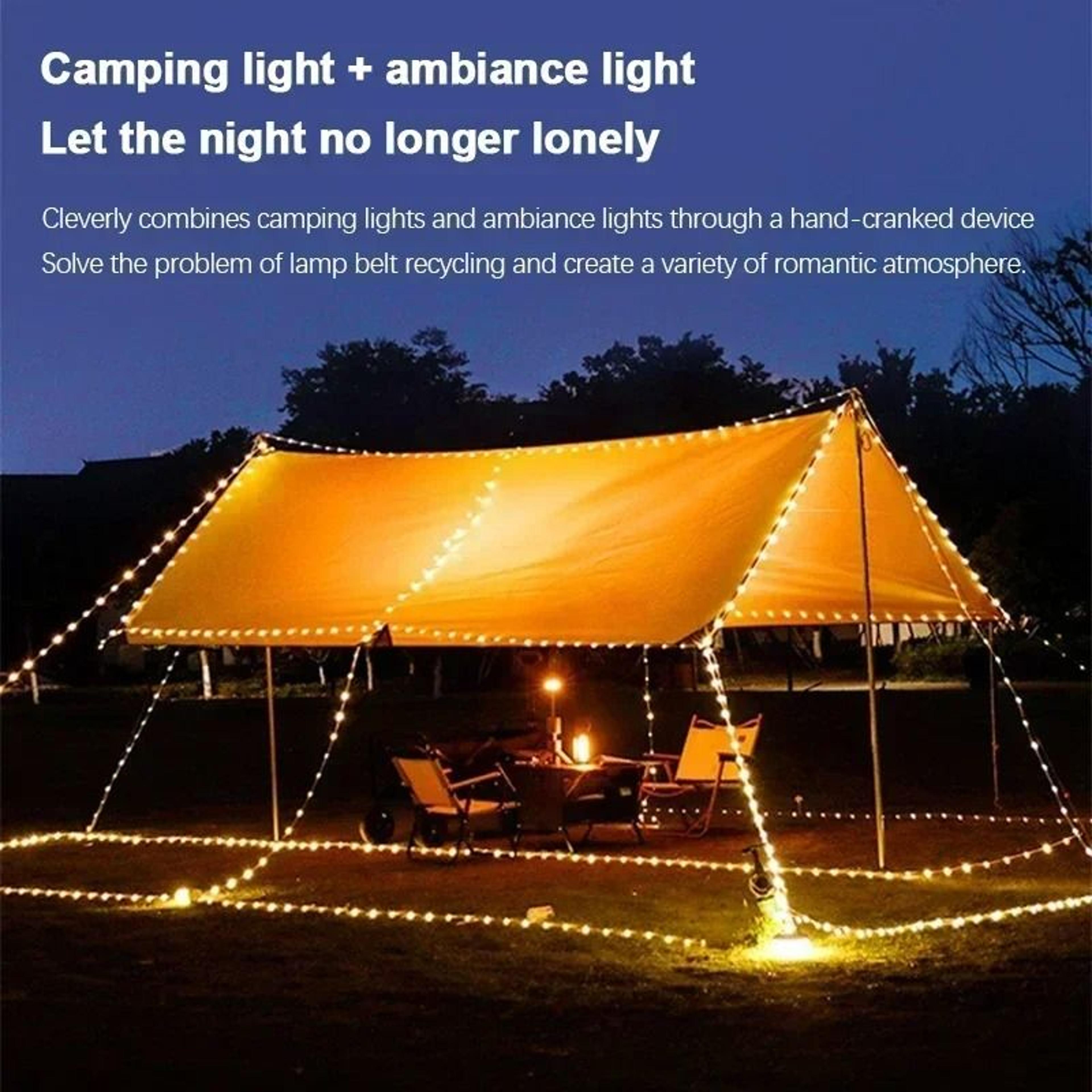 65ft Retractable USB LED Camping String Lights  Ambient Lantern 3