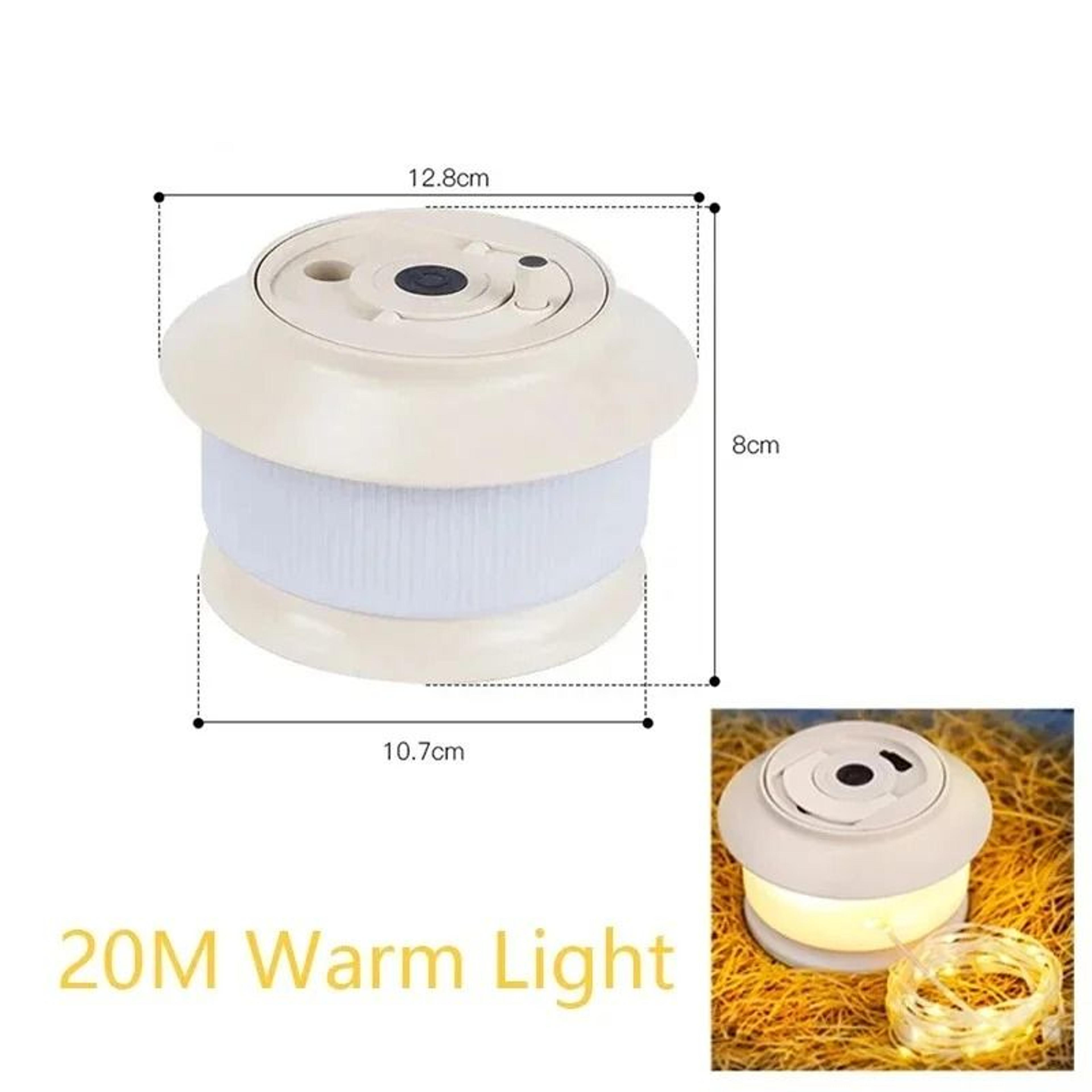65ft Retractable USB LED Camping String Lights  Ambient Lantern 6