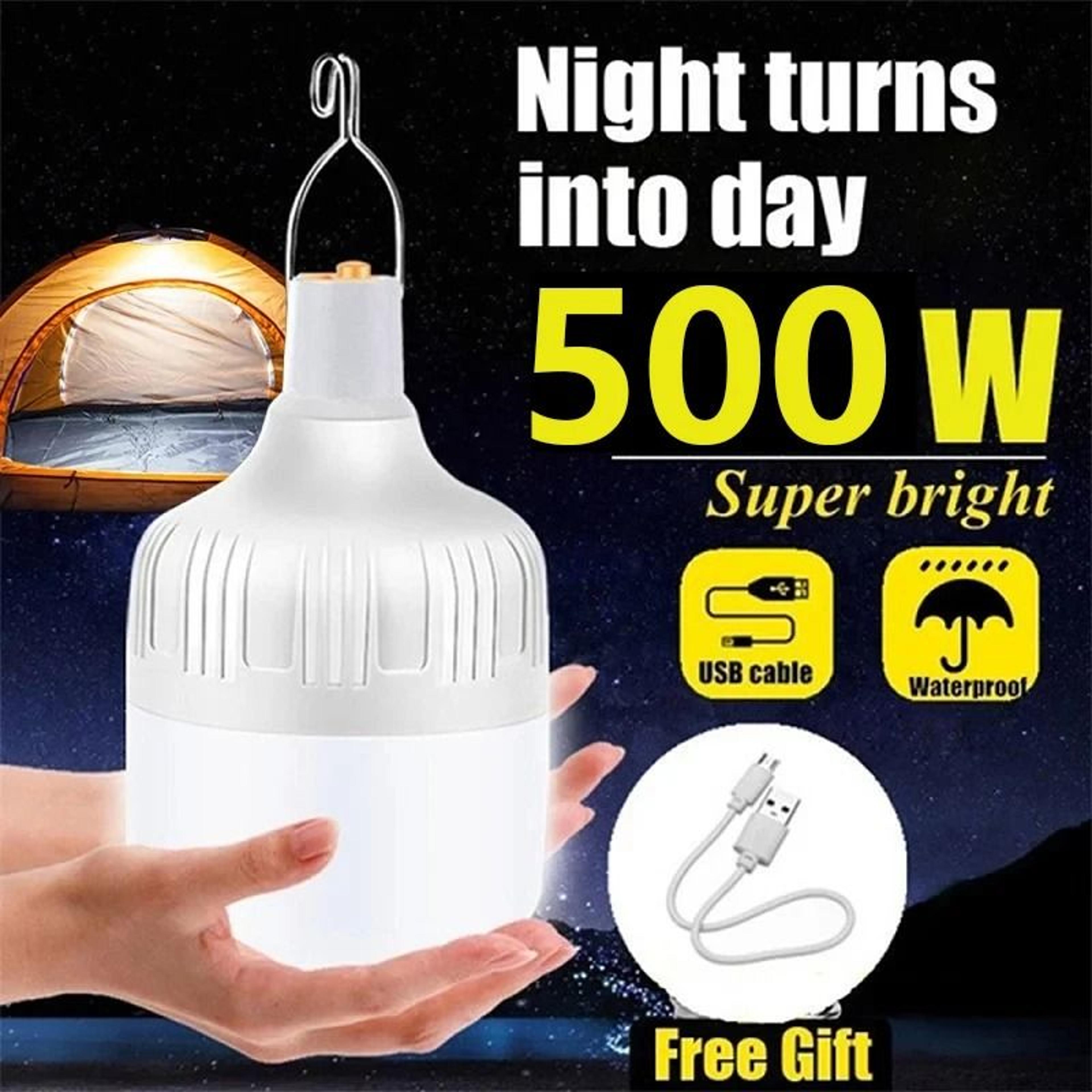 high-power usb rechargeable led emergency bulb & camping lantern