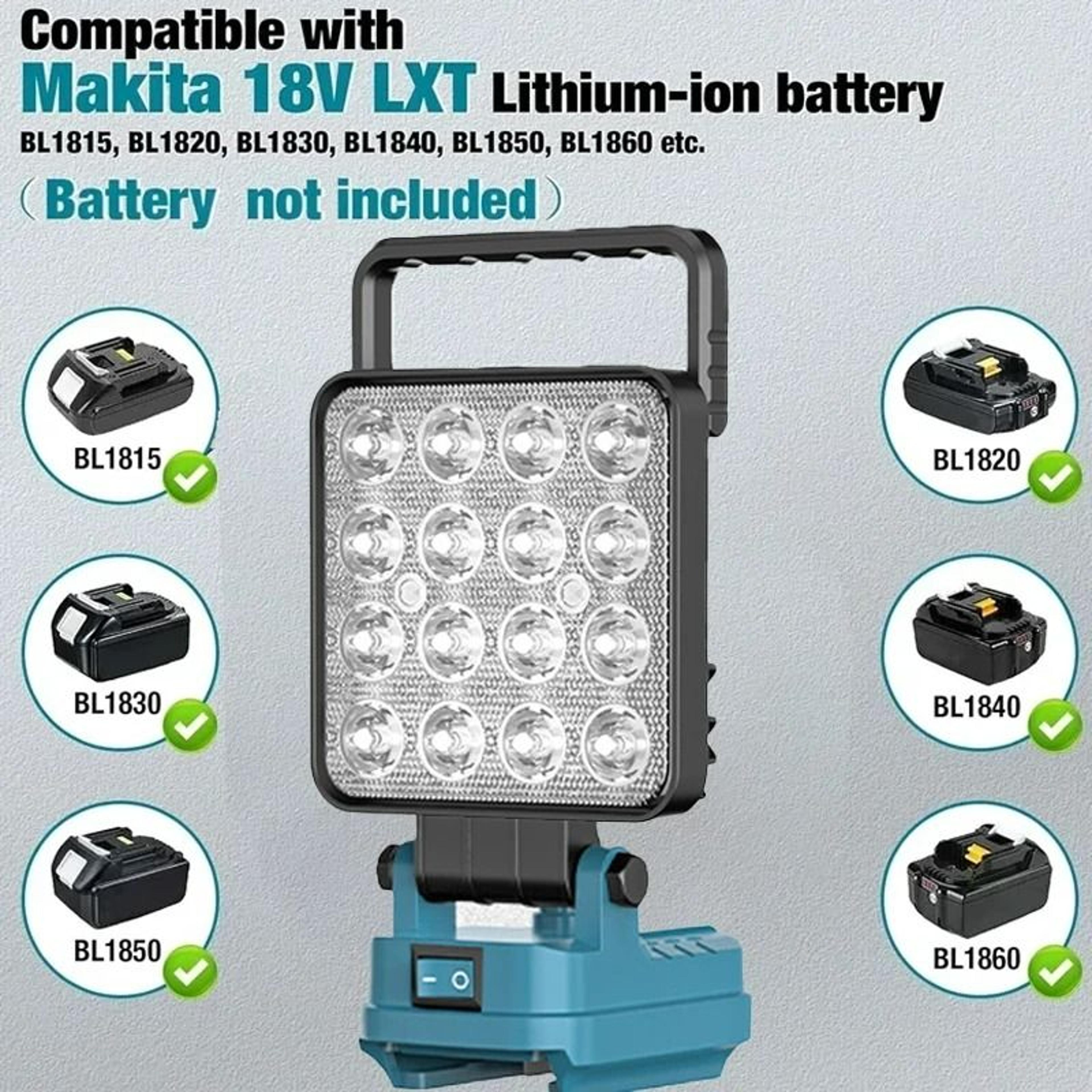 4Inch Cordless Job Site LED Floodlight  Outdoor Camping Lamp 2
