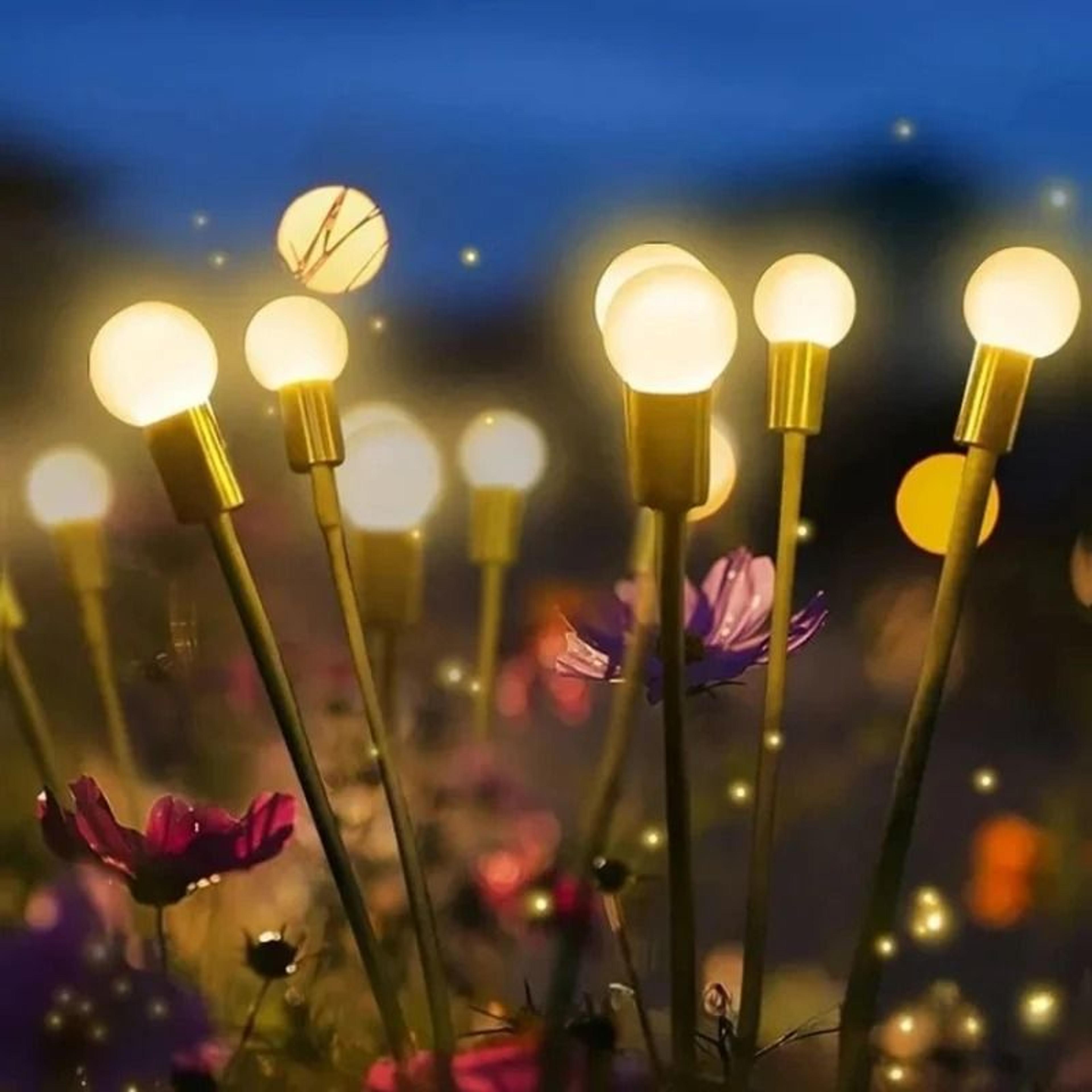 led solar garden firefly lights & outdoor pathway accent decor