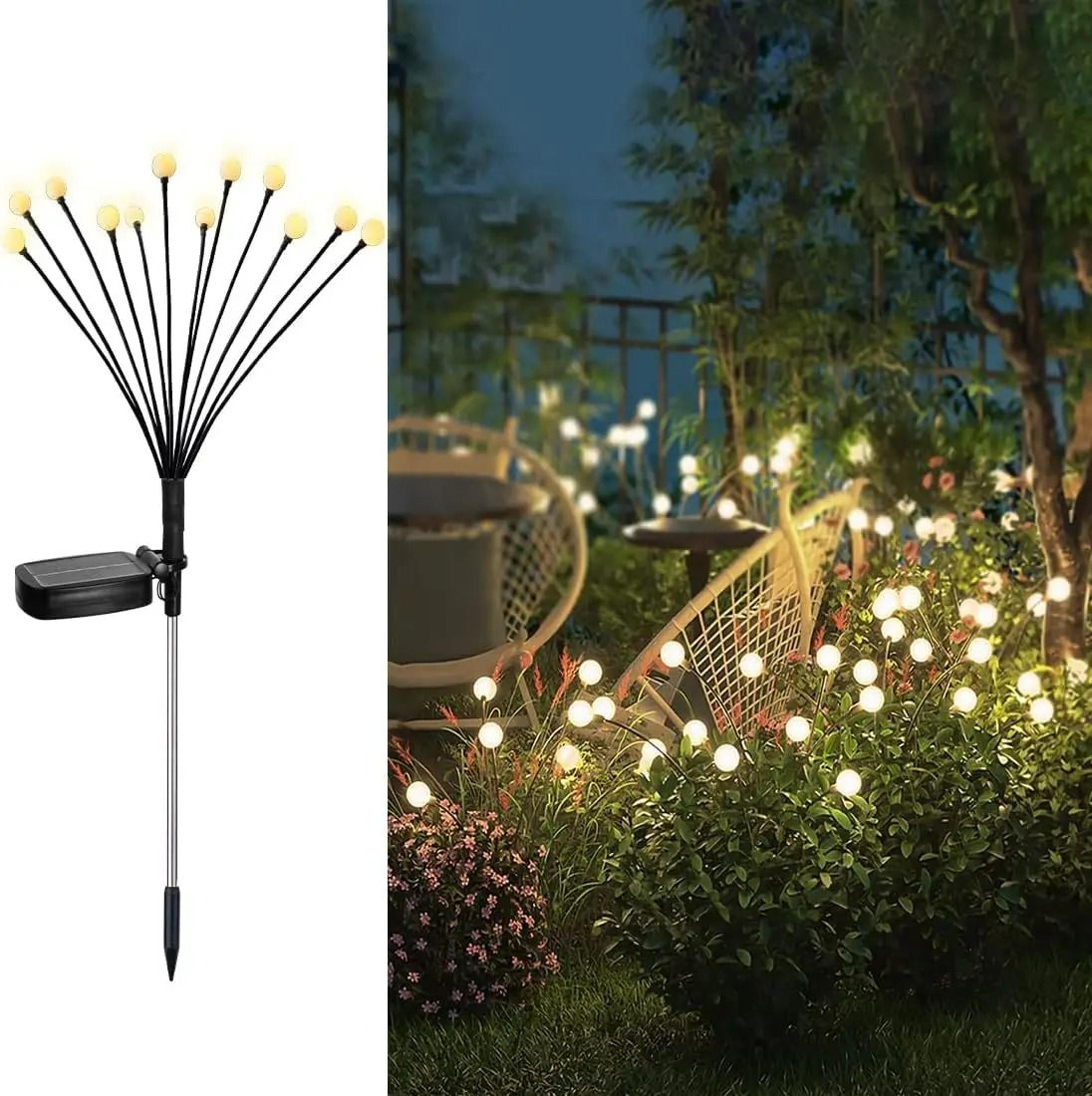 solar garden firefly lights & outdoor seasonal atmosphere decor