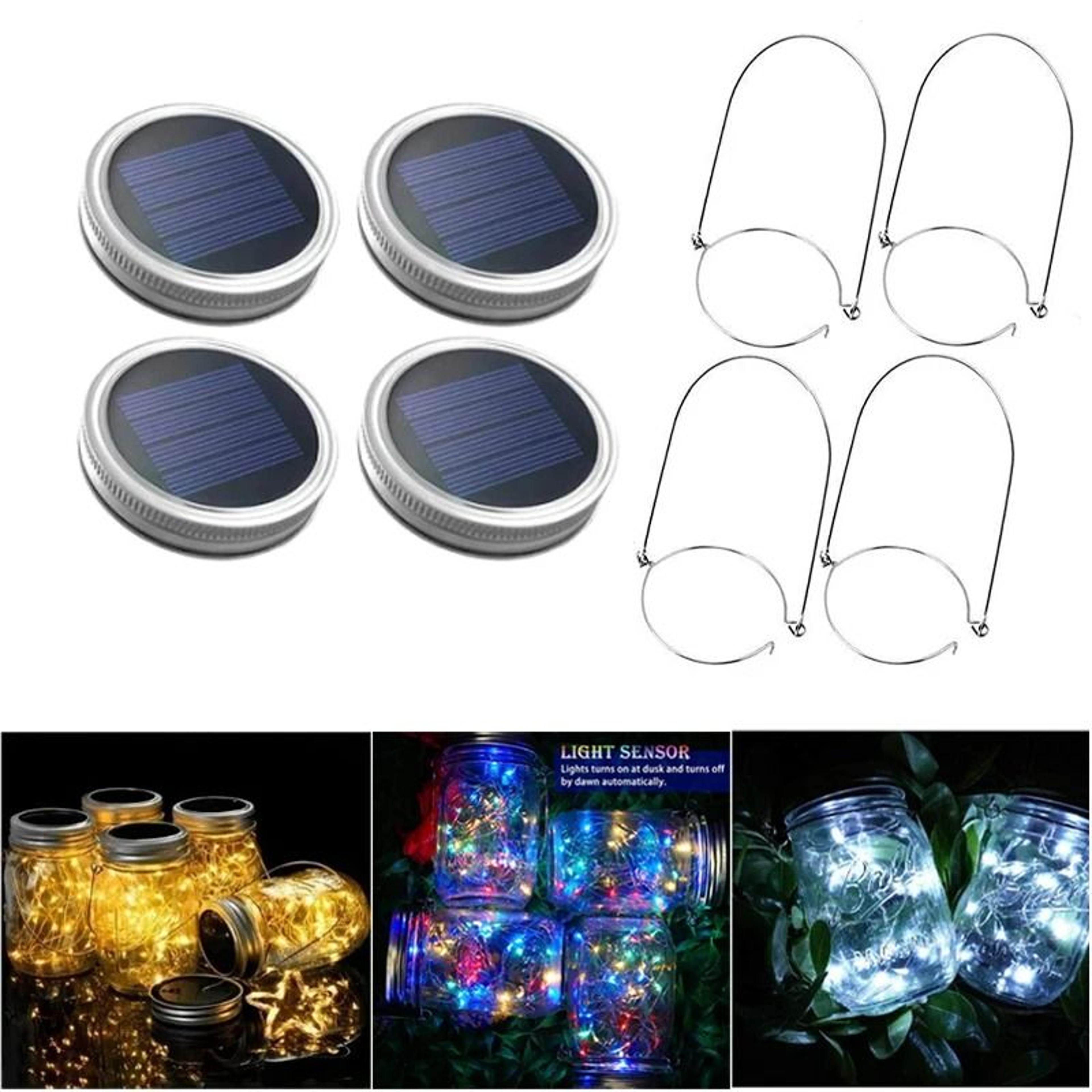 Solar Mason Jar Lid String Lights With Stainless Steel Handles 0