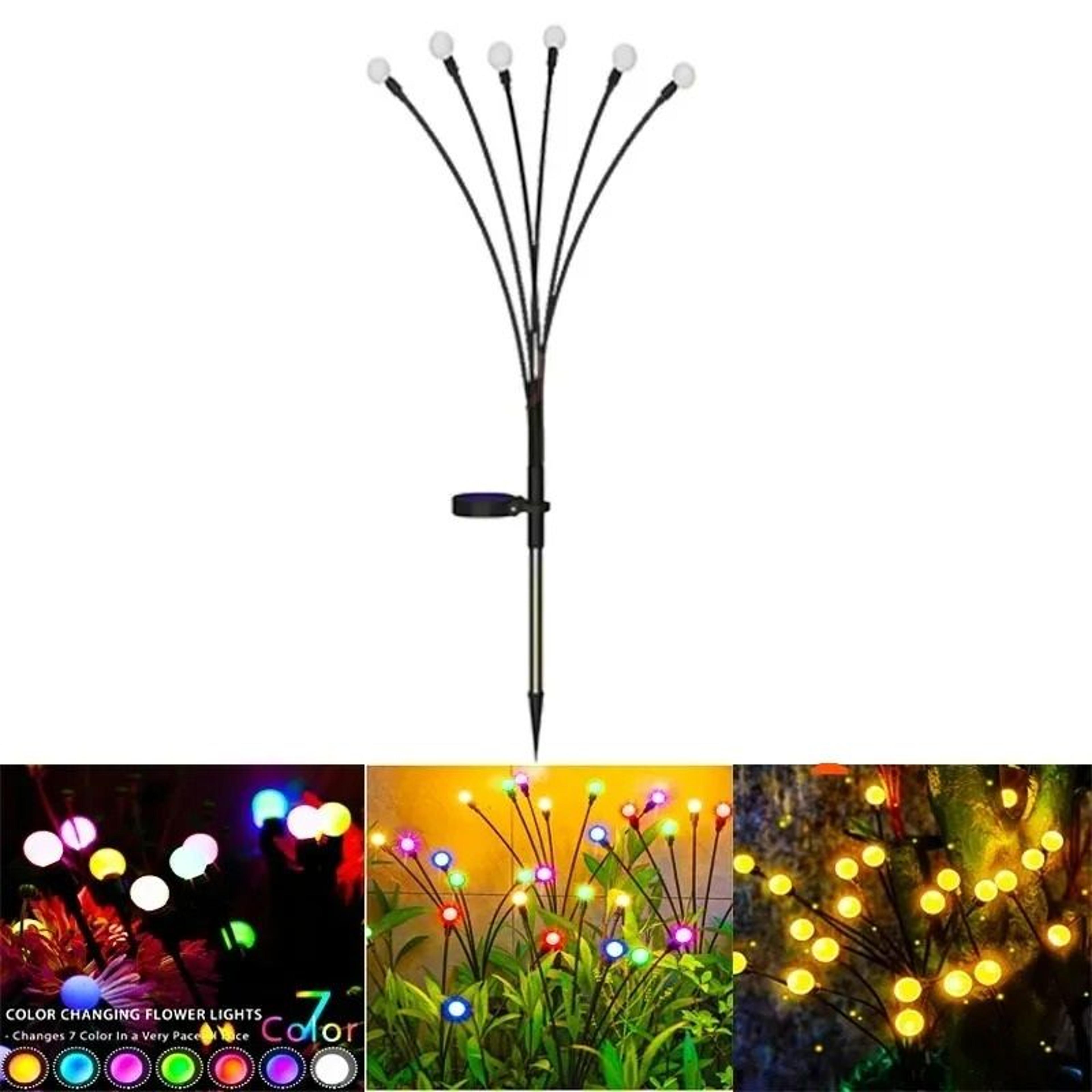 Solar Garden Firefly Light  Outdoor Pathway Accent Decor 0