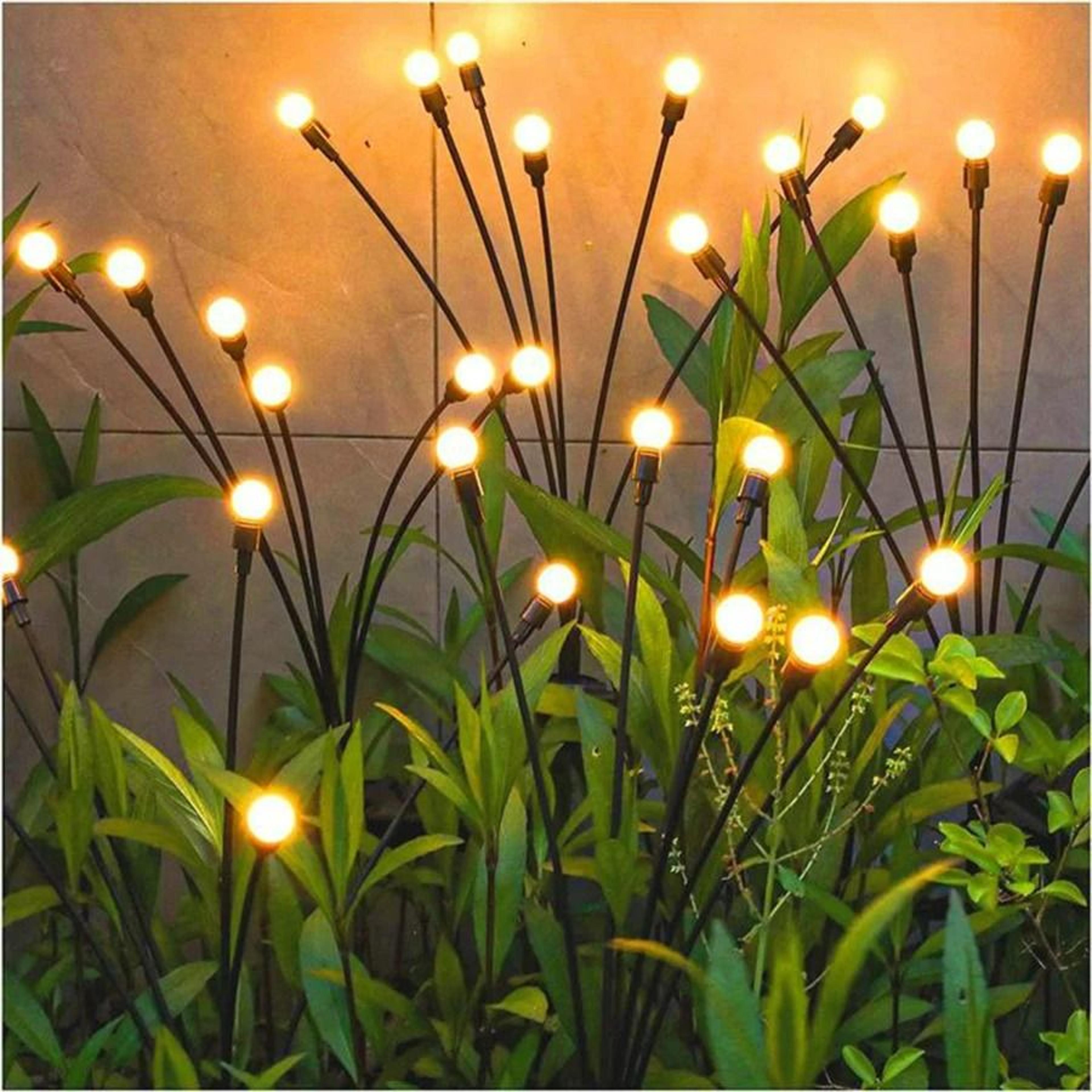 6/8/10 led solar firefly garden lights & festive outdoor landscape decor