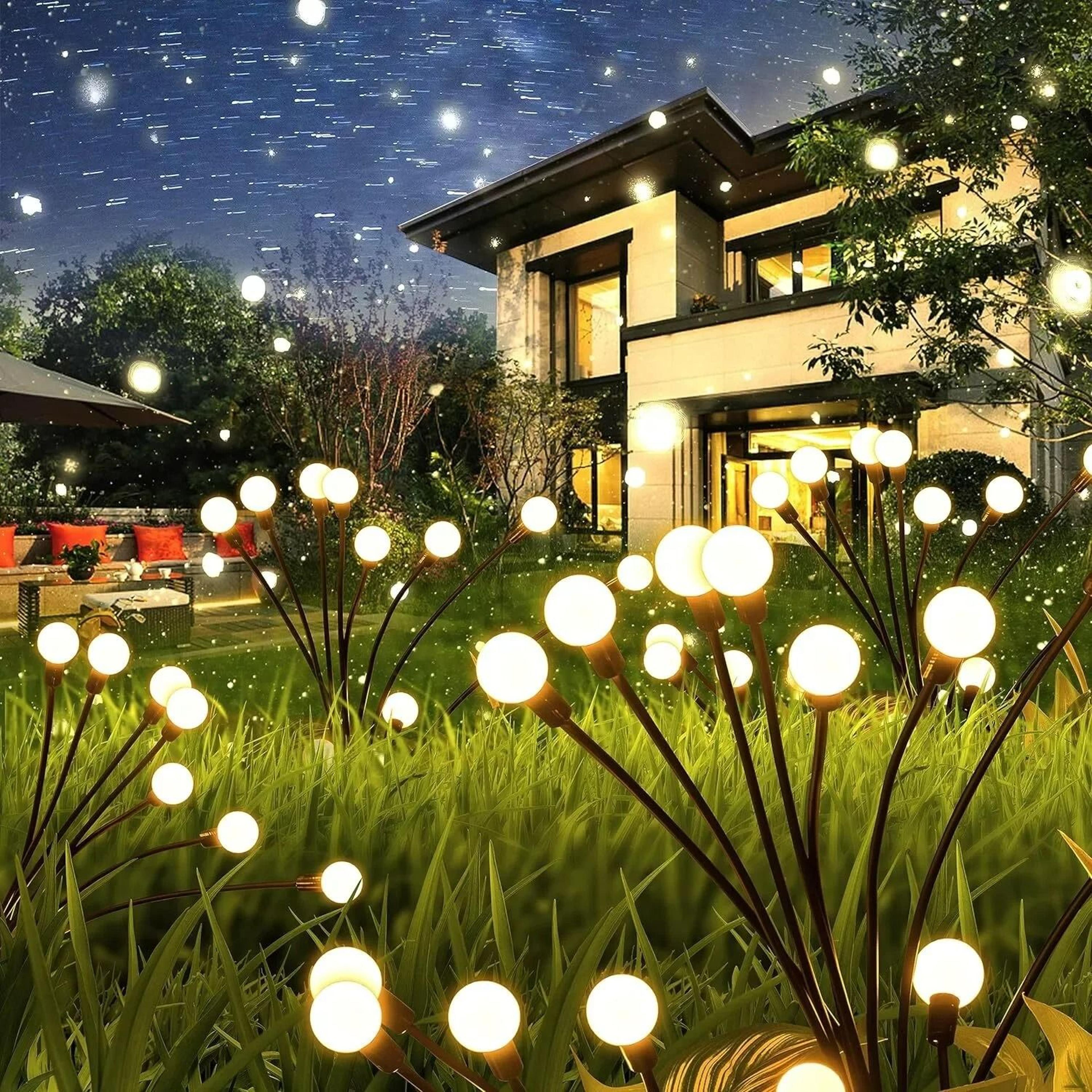 610 LED Solar Firefly Lights  Outdoor Holiday Swaying Accent 0