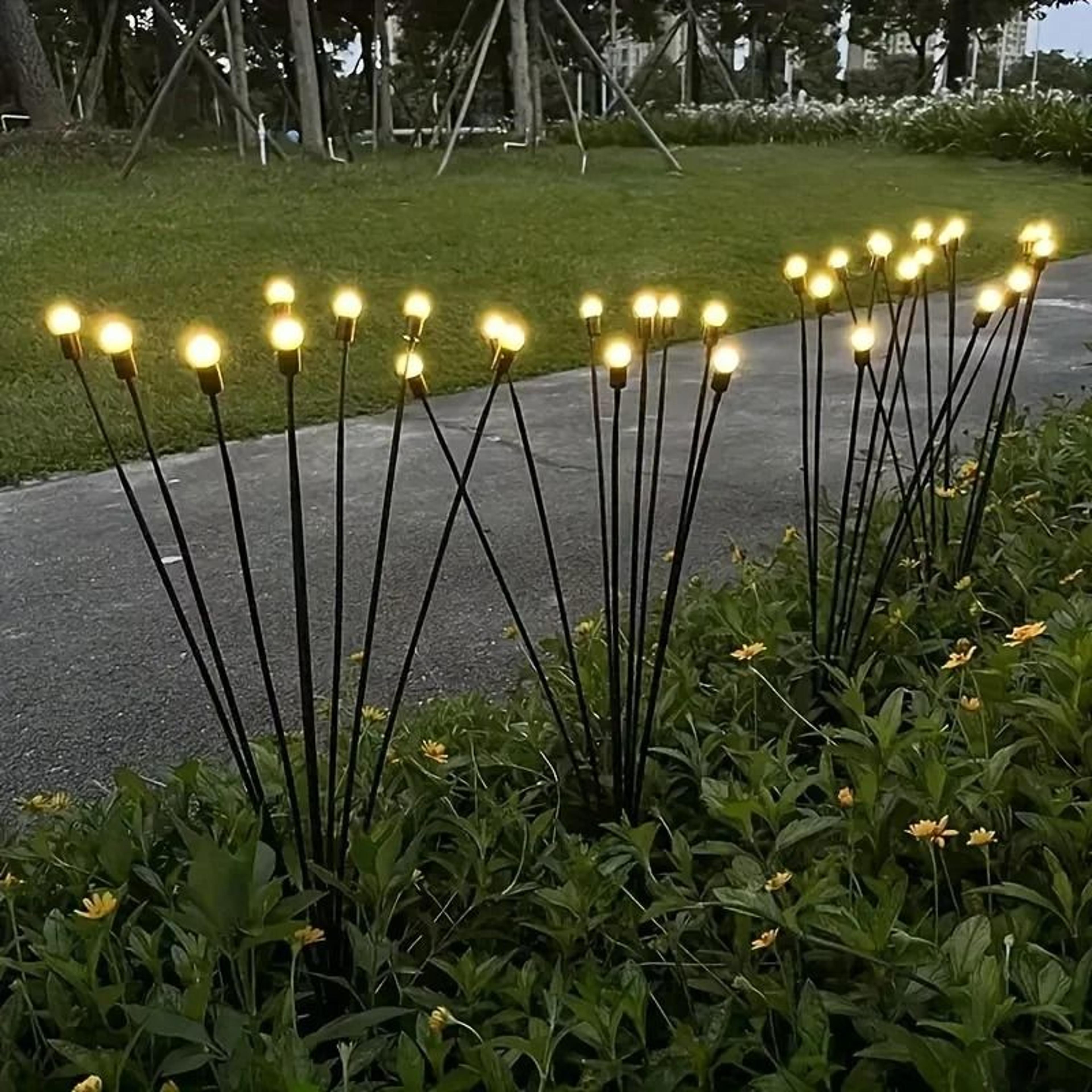 Solar LED Firework  Swaying Firefly Pathway Lights 1