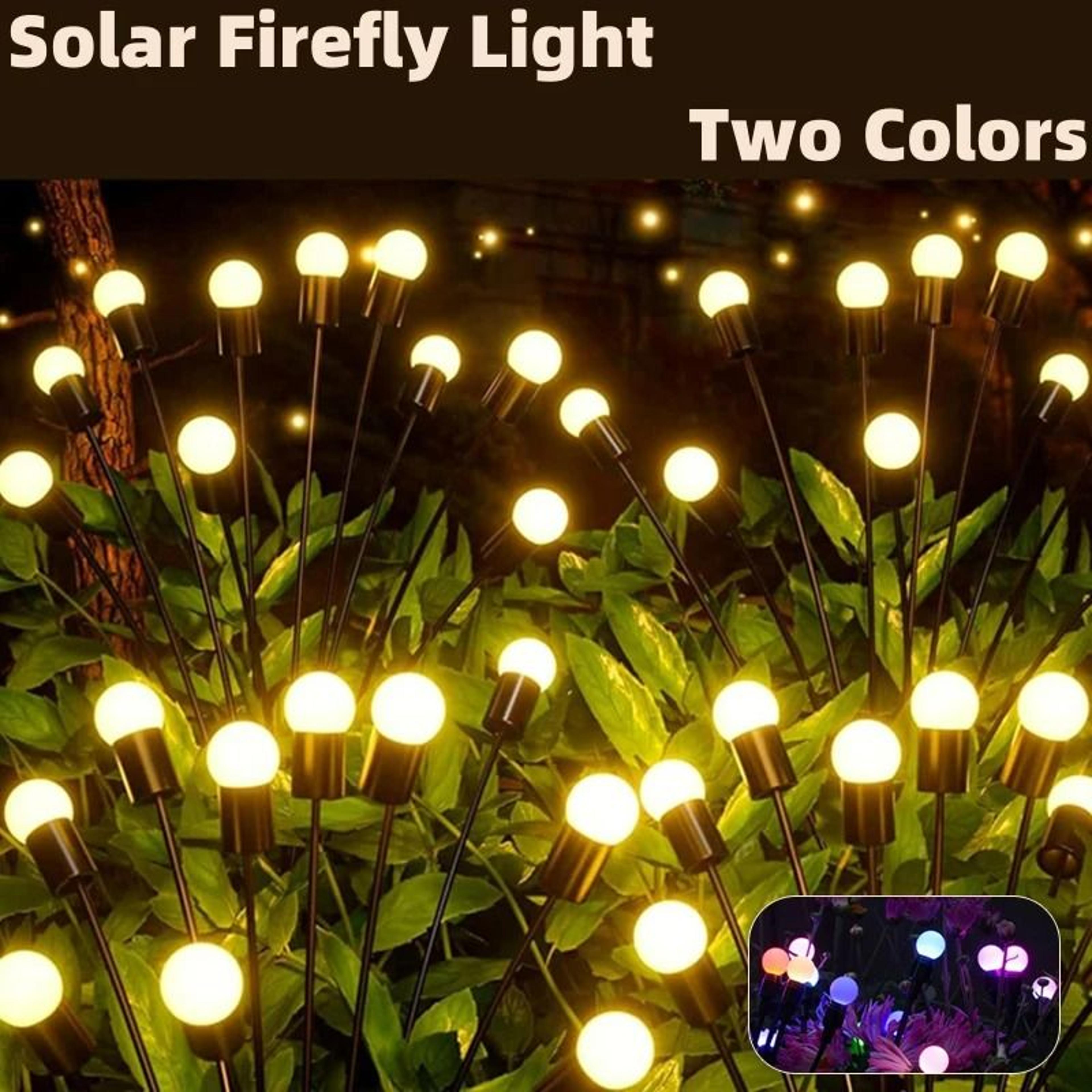 Upgraded WindDriven Solar LED Firefly Lights  Outdoor Lawn PlugIn Lamp 2