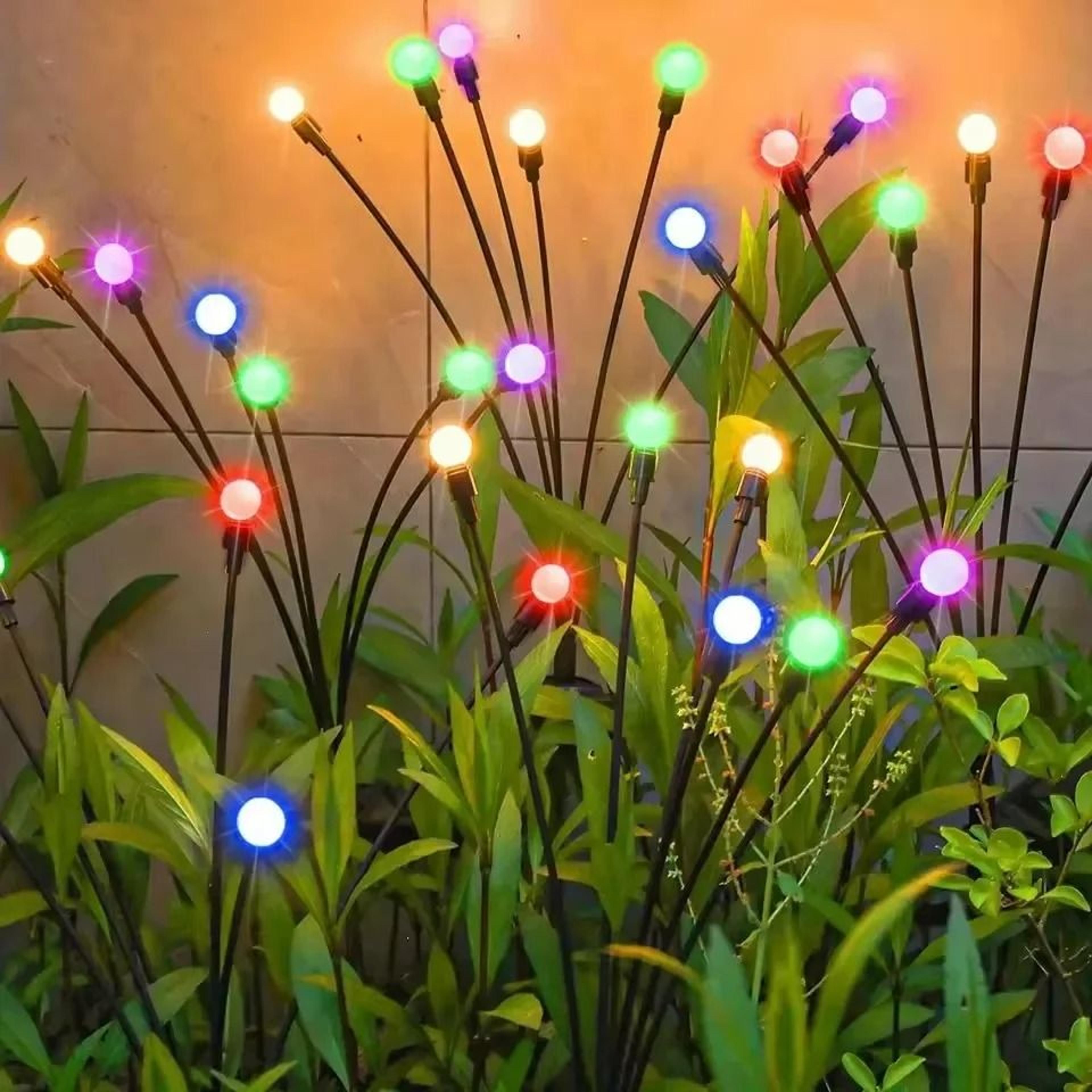 outdoor led solar firefly lights & waterproof starburst lawn lamp