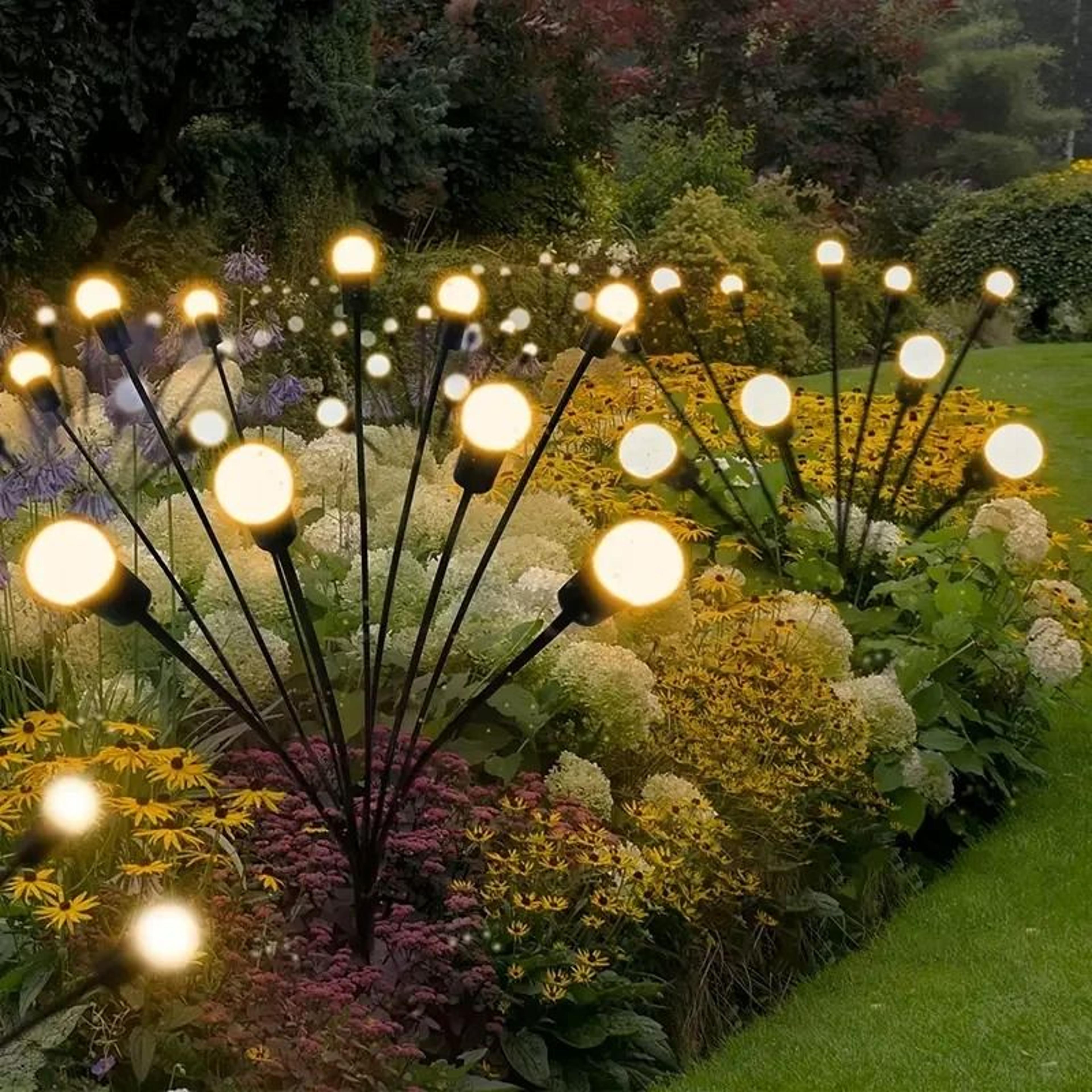 6810 LED Solar Firefly Garden Lights  WindSwaying Pathway Accent 0