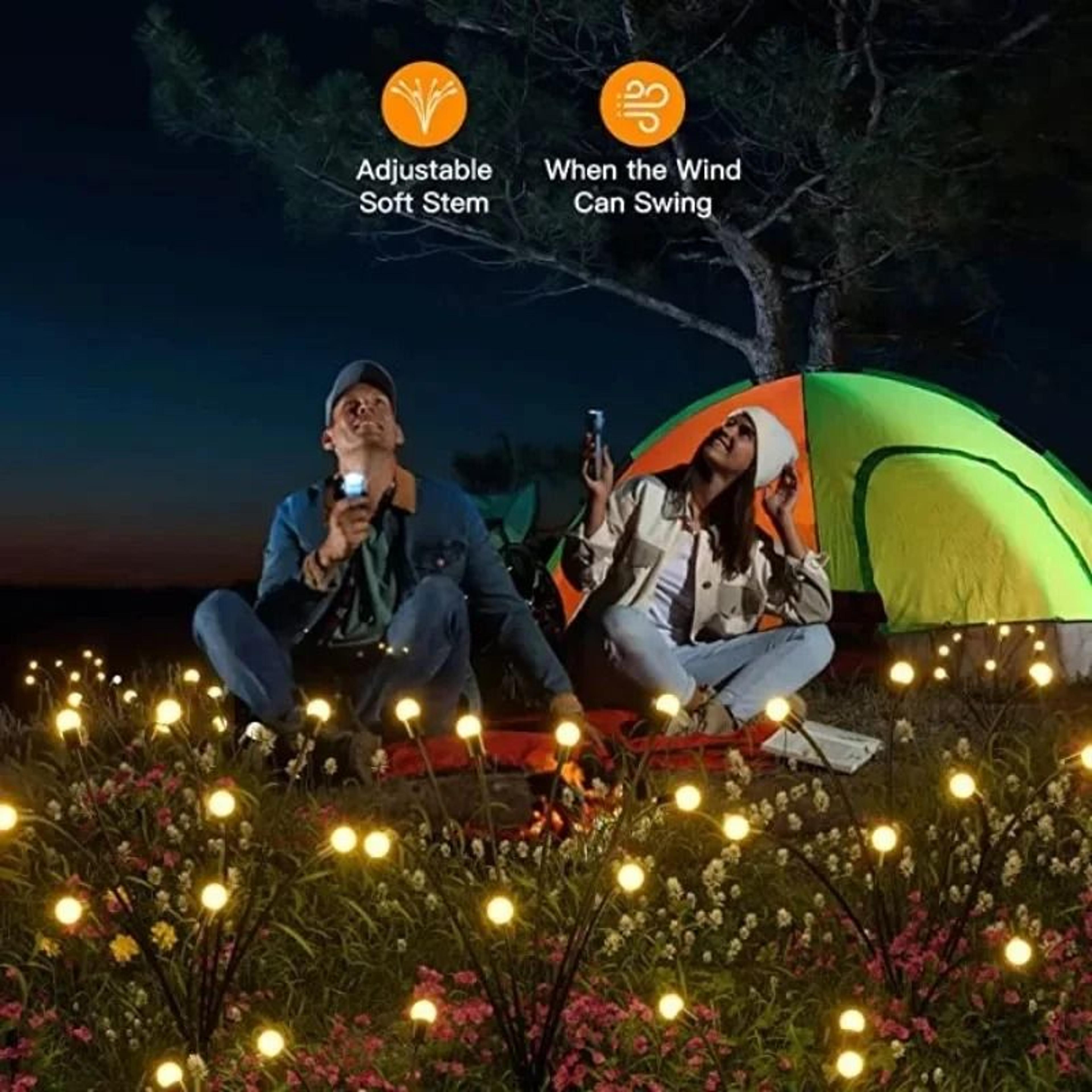6810 LED Solar Firefly Garden Lights  WindSwaying Pathway Accent 2
