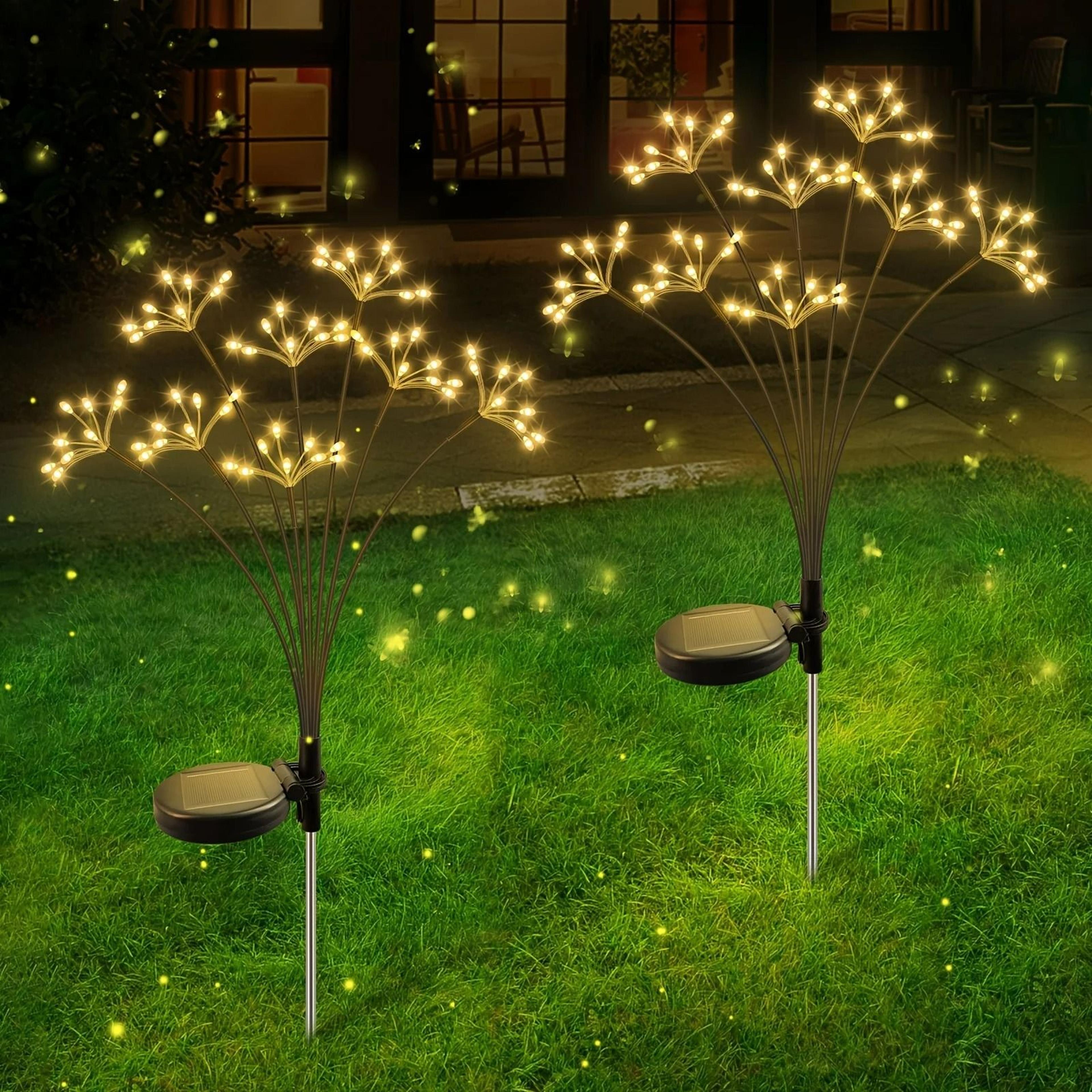 Solar Firework Lights Warm White 60LED Outdoor Garden  Holiday Decor 2