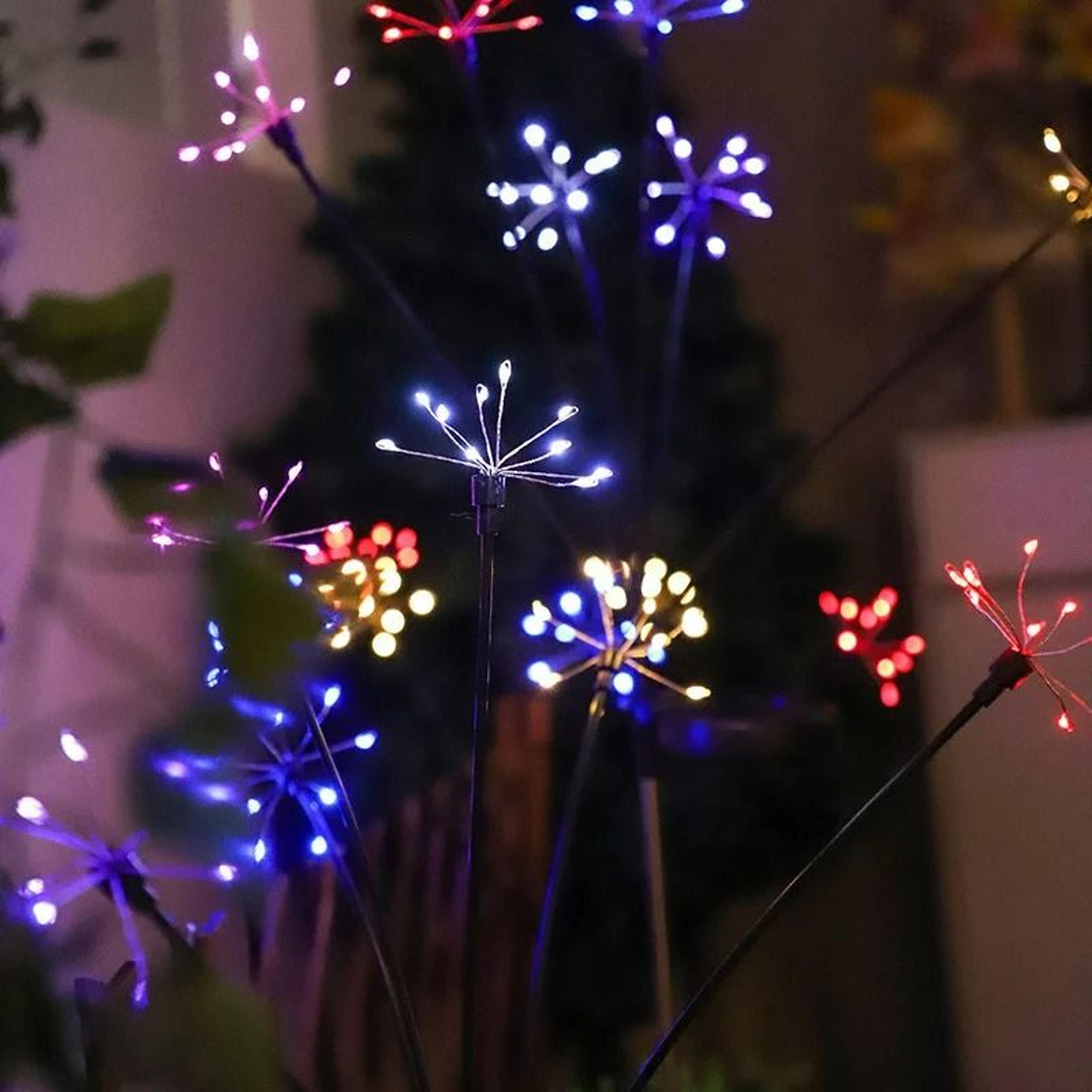 Solar Firework Lights Warm White 60LED Outdoor Garden  Holiday Decor 6