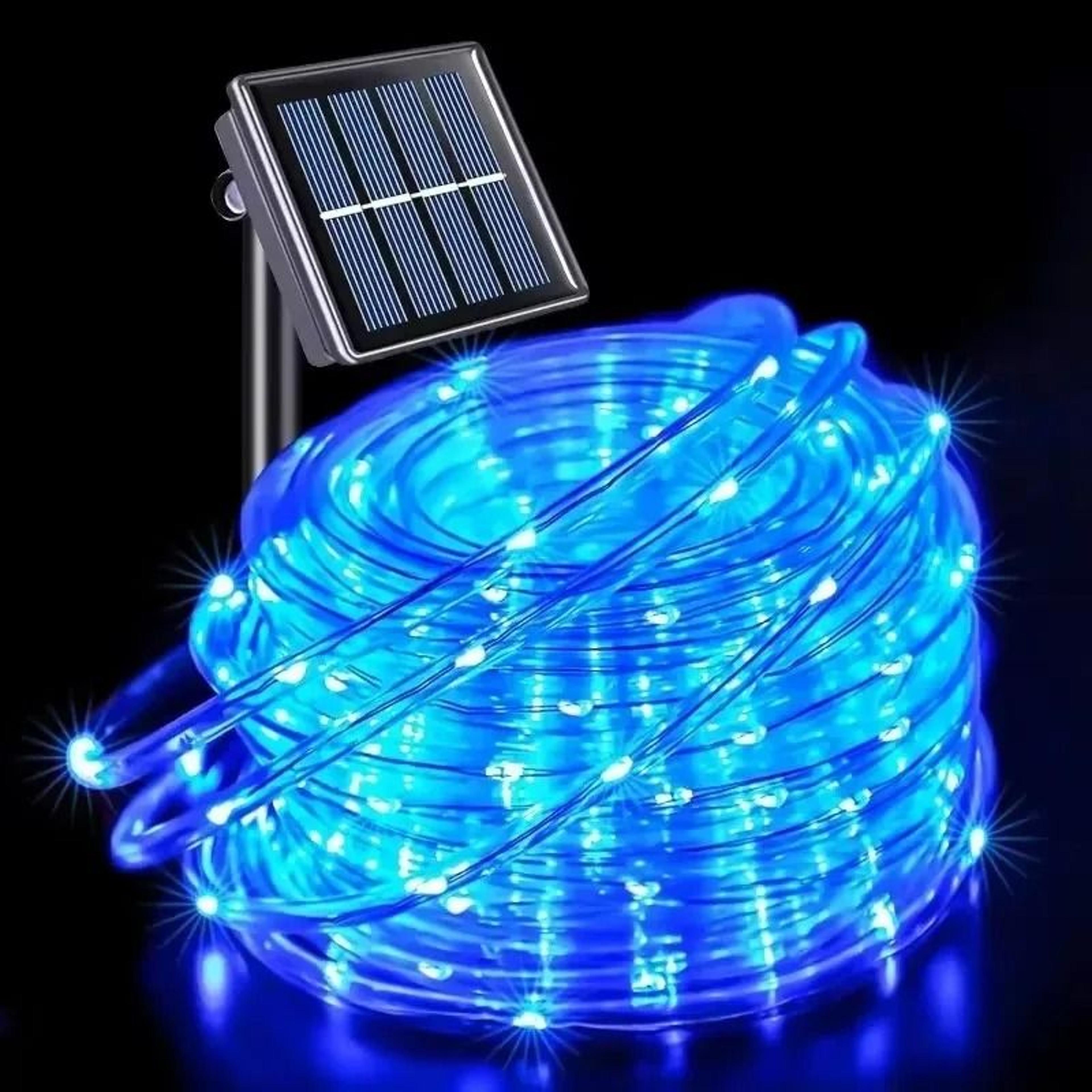 Solar LED Rope Light String  Outdoor Waterproof Fairy Decoration 6