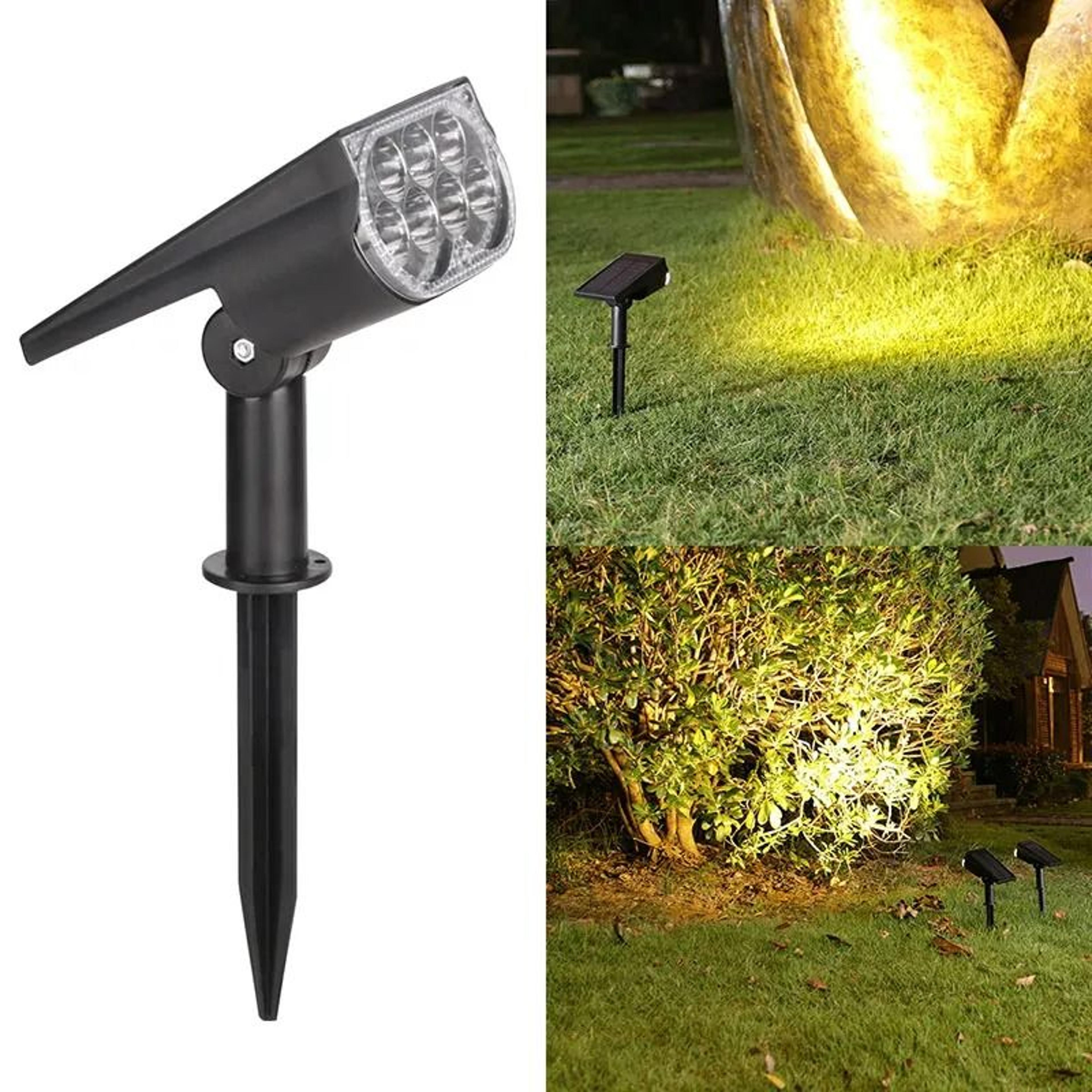 Solar Landscape Spotlights With Dual Ground And Wall Mount 11